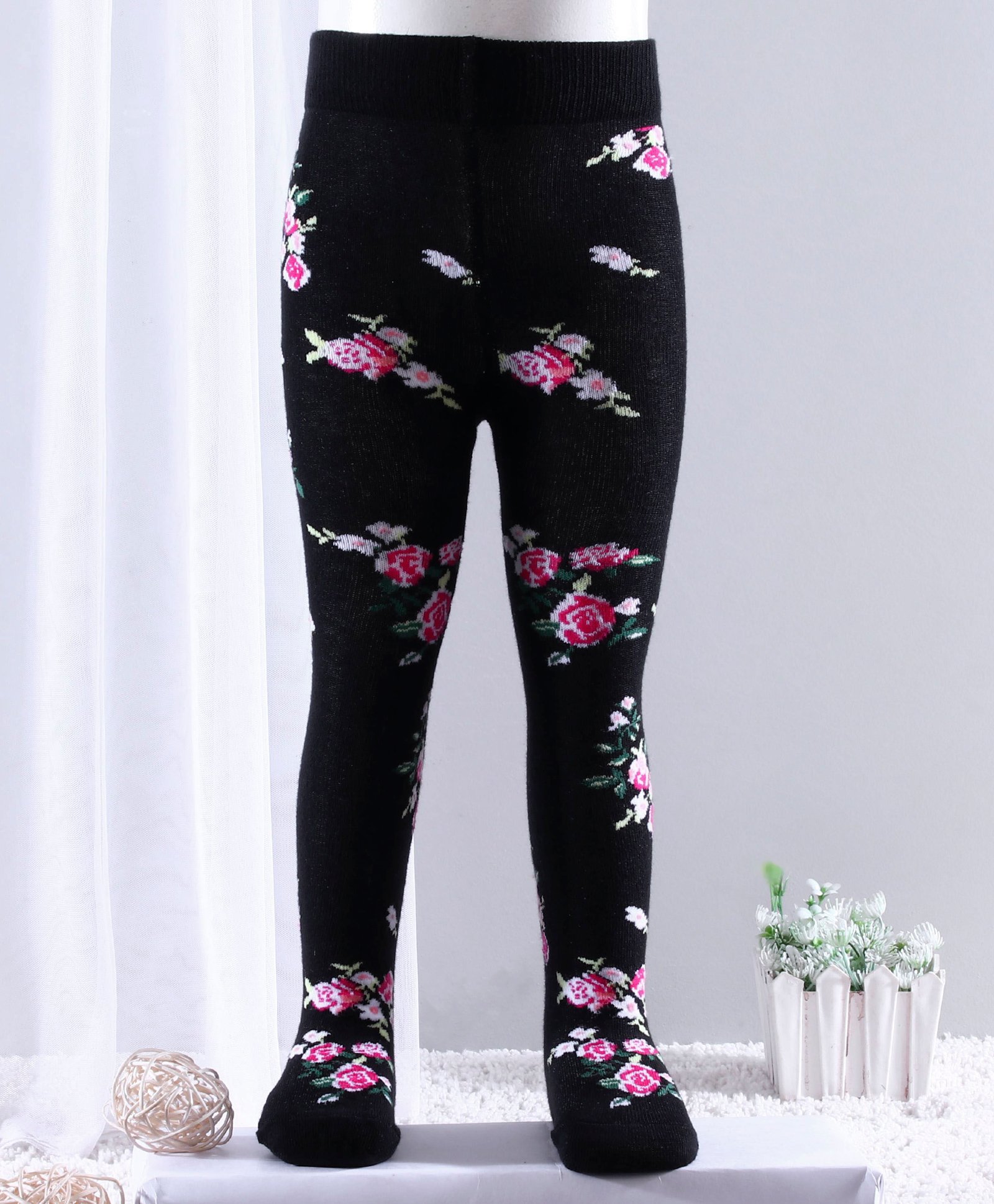 Buy Mustang Footed Tights Floral Design 
