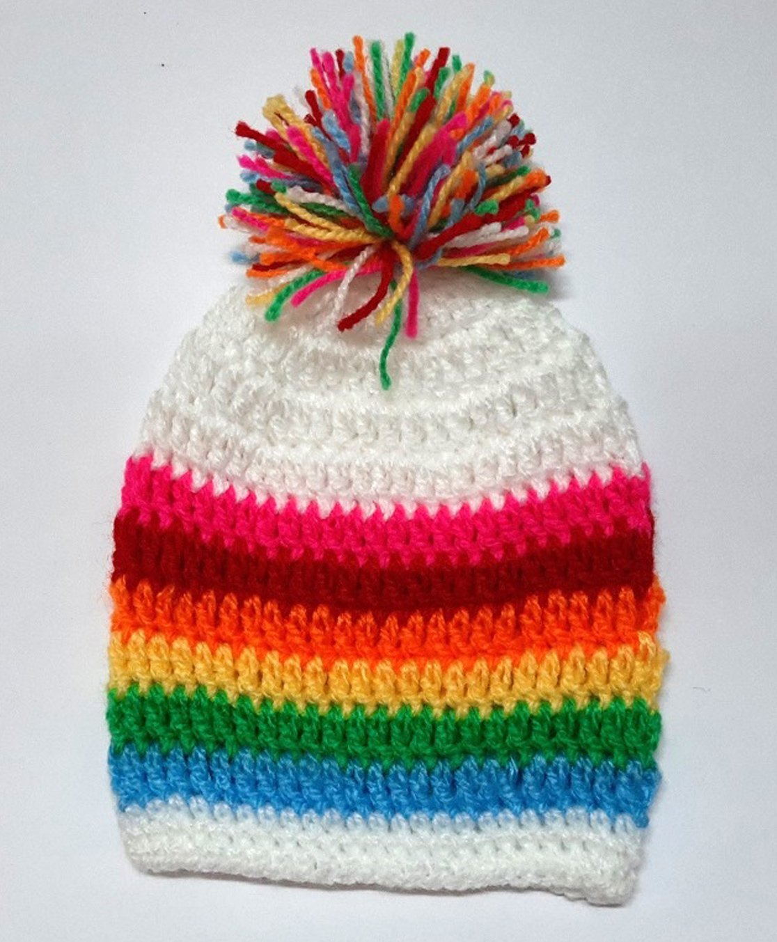 Knits & Knots crochet Rainbow Theme Cap - Multi Colour-image-48