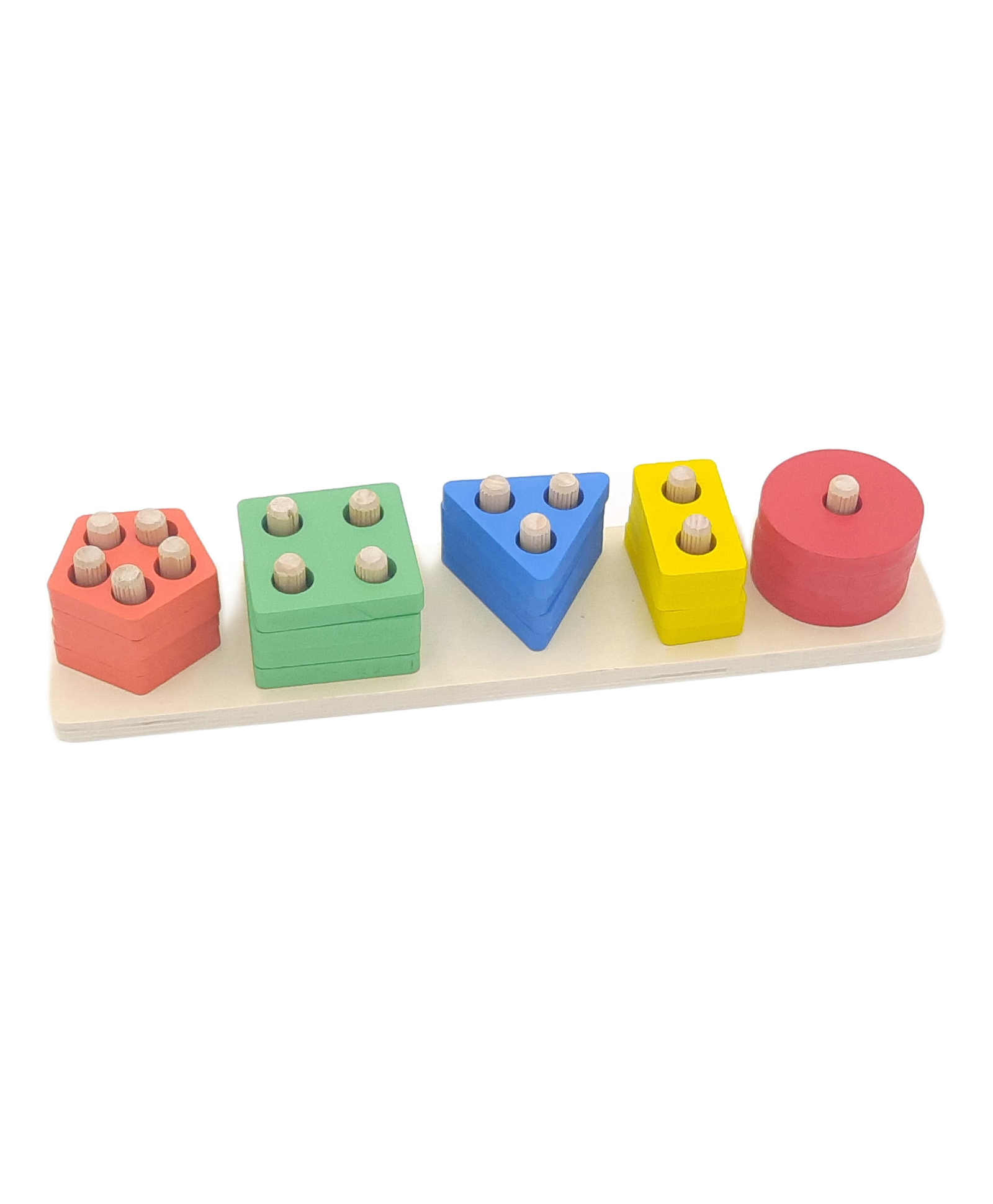 VGRASSP Geometric Shapes Wooden Blocks - Multicolour-picture-11