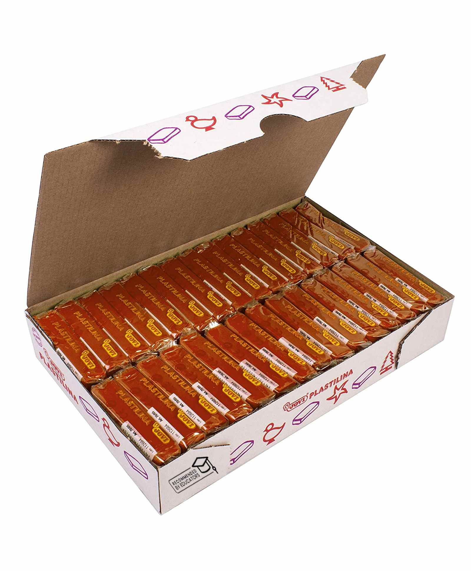 Jovi Plastilina Non Drying Modelling Clay Pack of 30 Bar - Brown-picture-17
