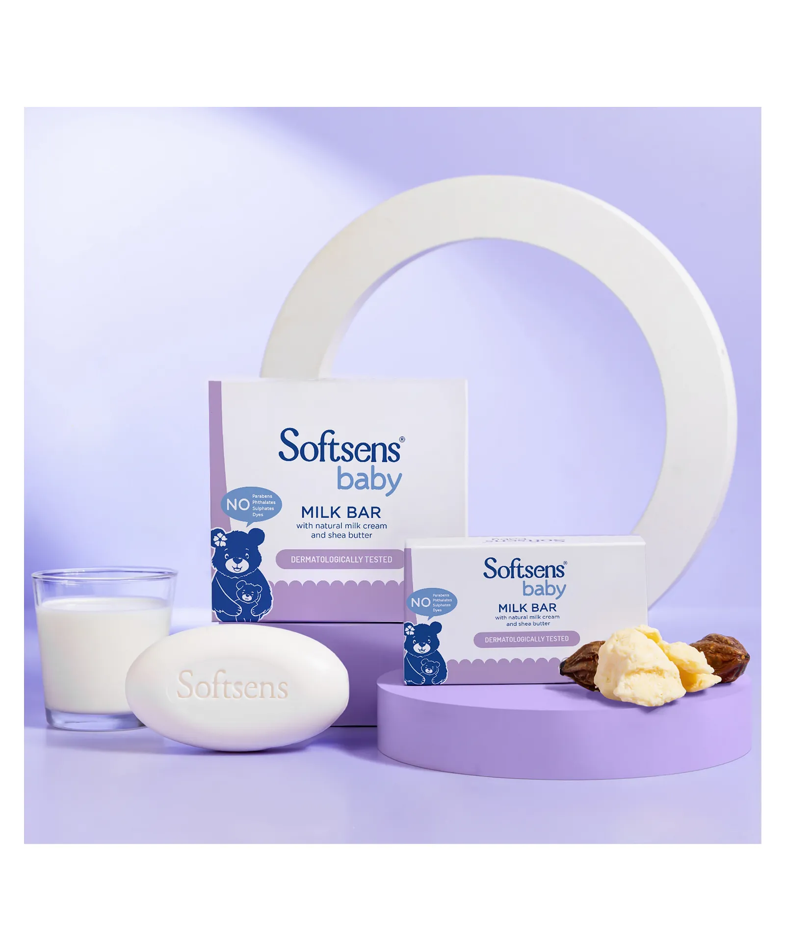 Softsens Baby Milk Bar Soap 100 Gm. (Pack Of 3)