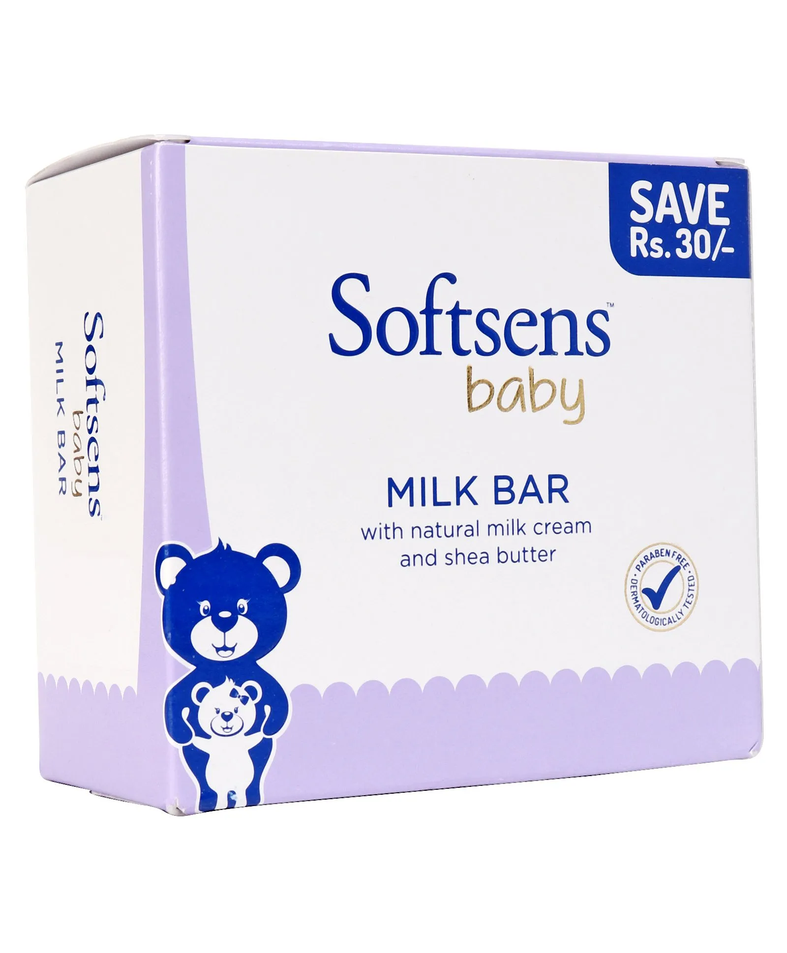 Softsens Baby Milk Bar Soap 100 Gm. (Pack Of 3)