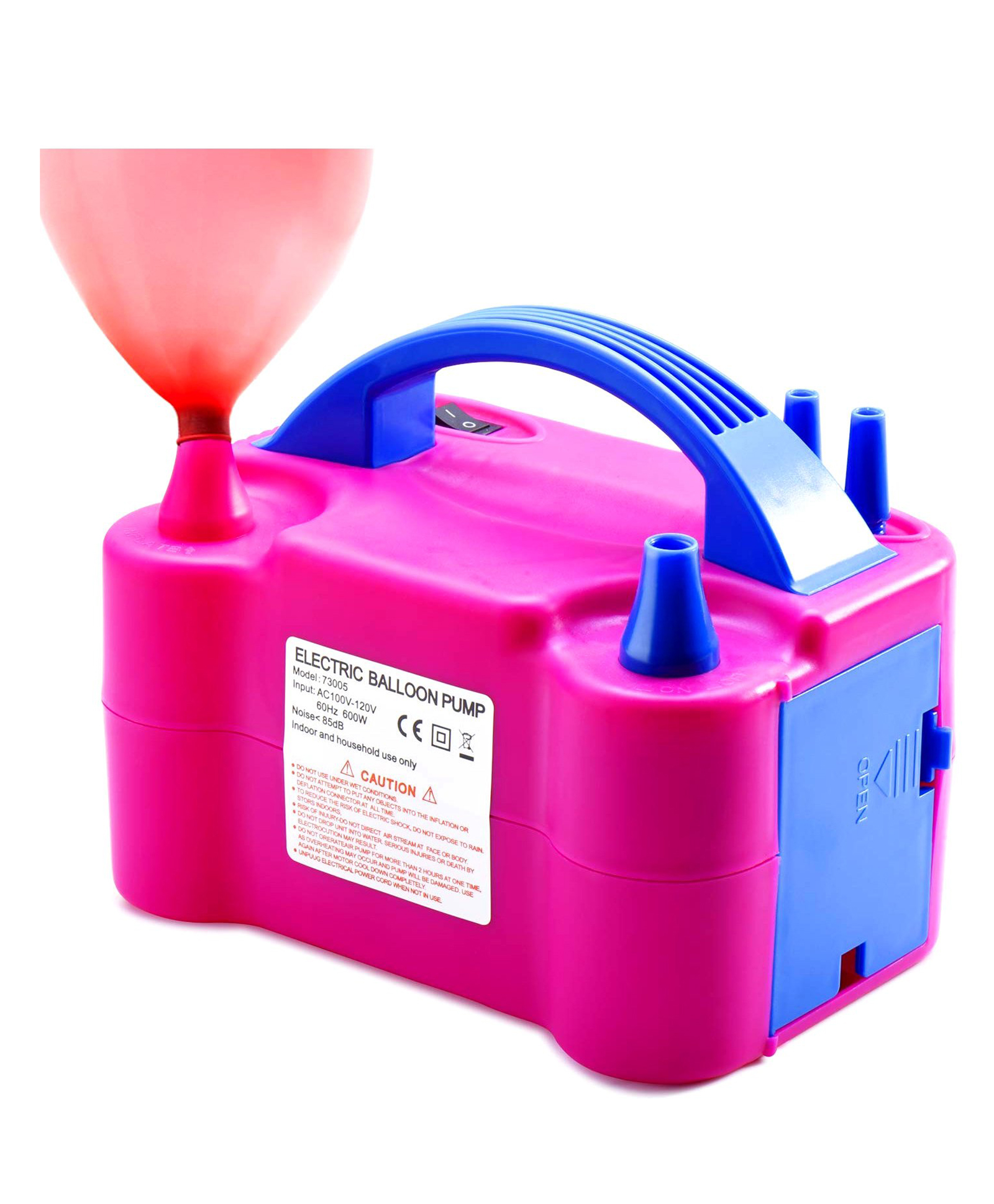 SANJARY Two Nozzles Electric Balloon Air Pump - Pink-image-4
