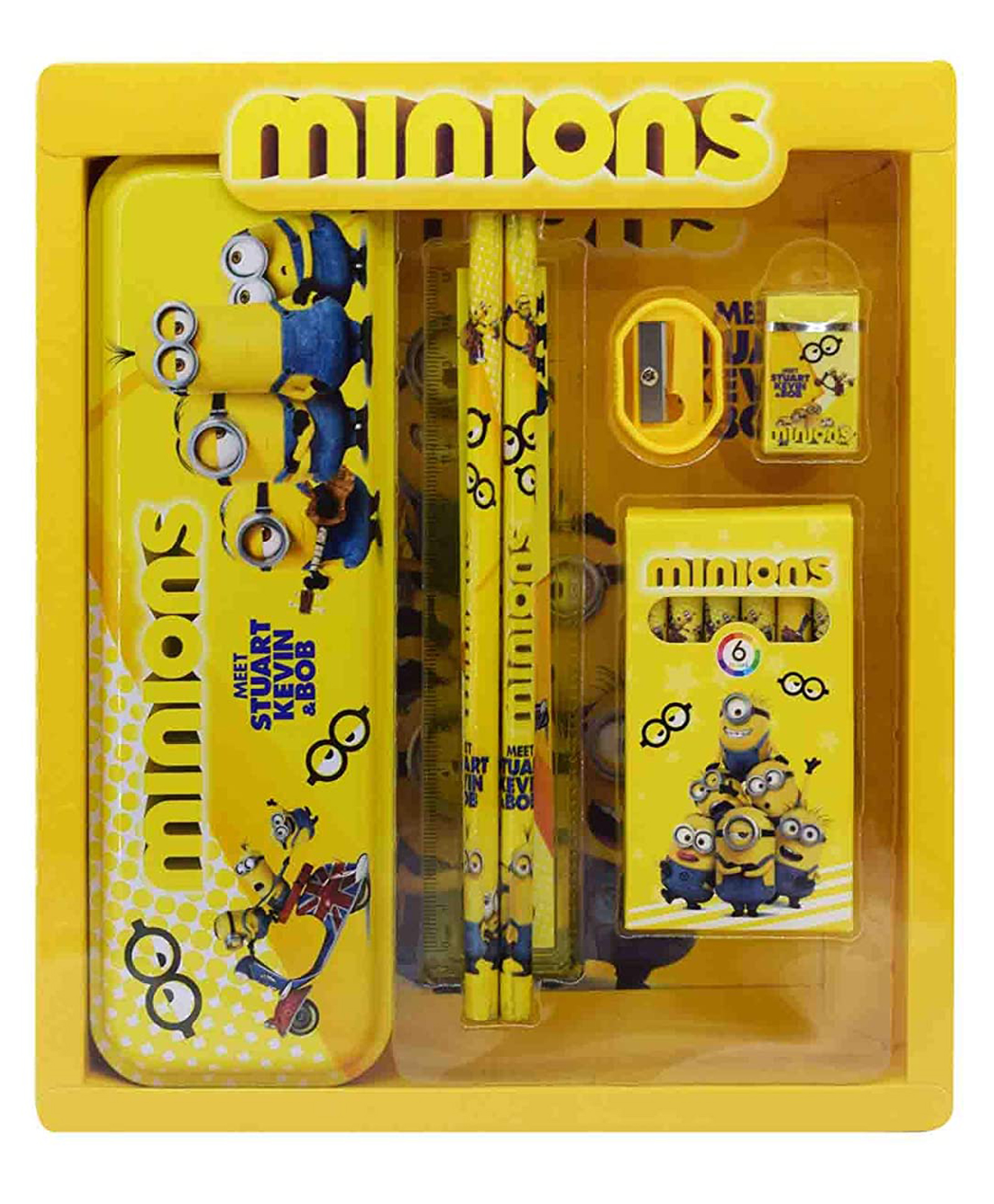 Asera Stationery Set Minion Themed Multicolour Pack of 1 - 12 Pieces-image-6