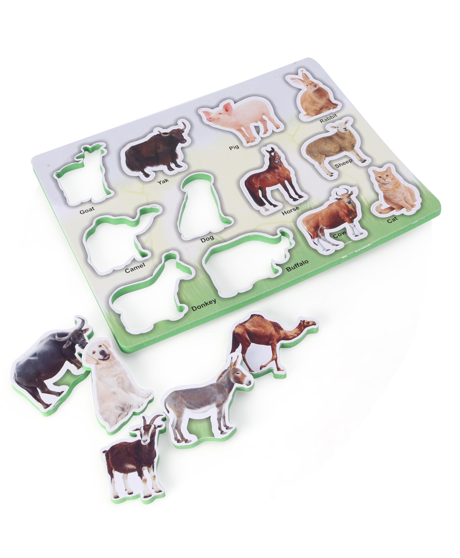 Toes2Nose Eva Domestic Animals Knob and Peg Puzzle - Green Online India,  Buy Puzzle Games & Toys for (3-8 Years) at FirstCry.com - 9981136