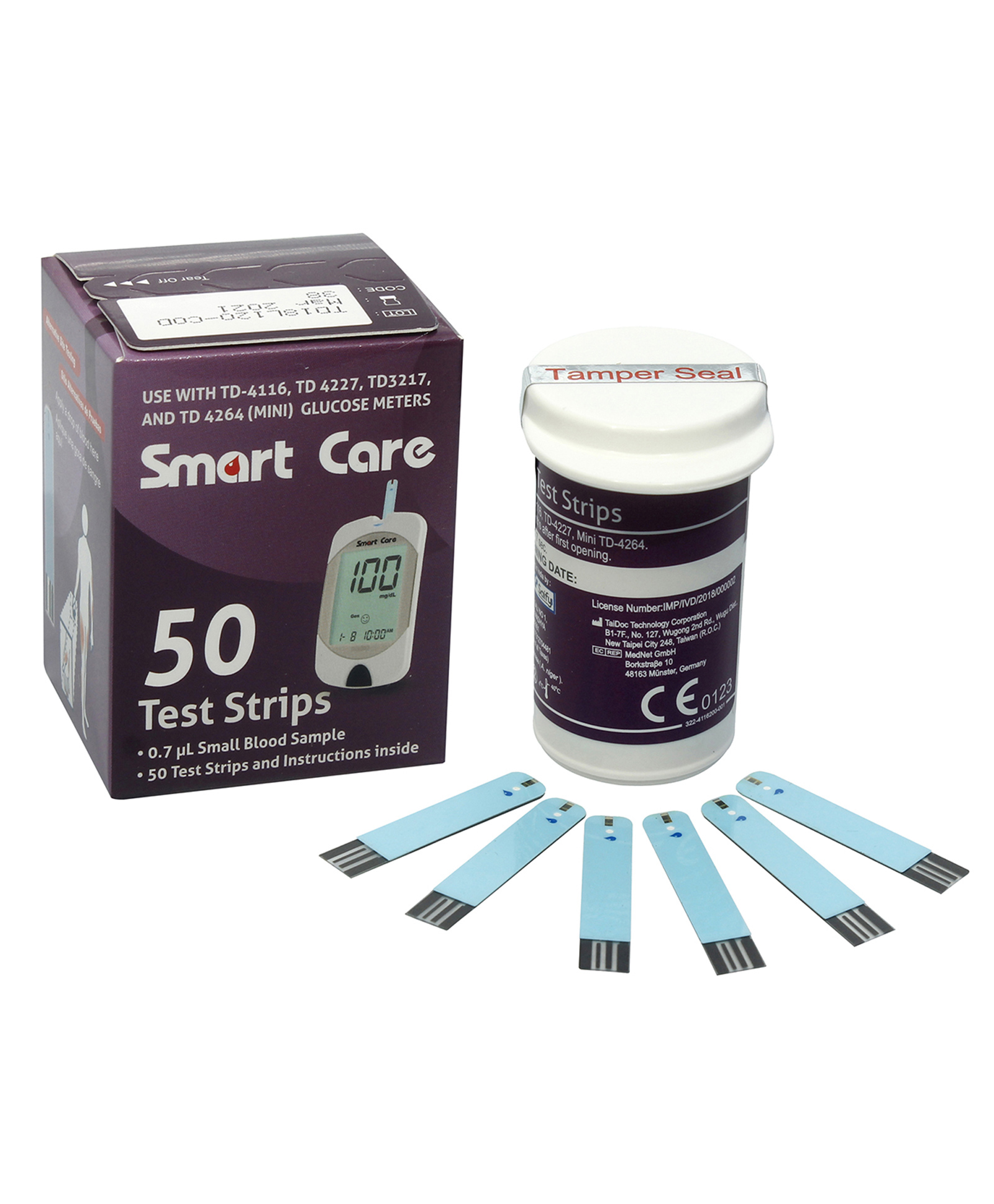 smart care blood glucose test strips