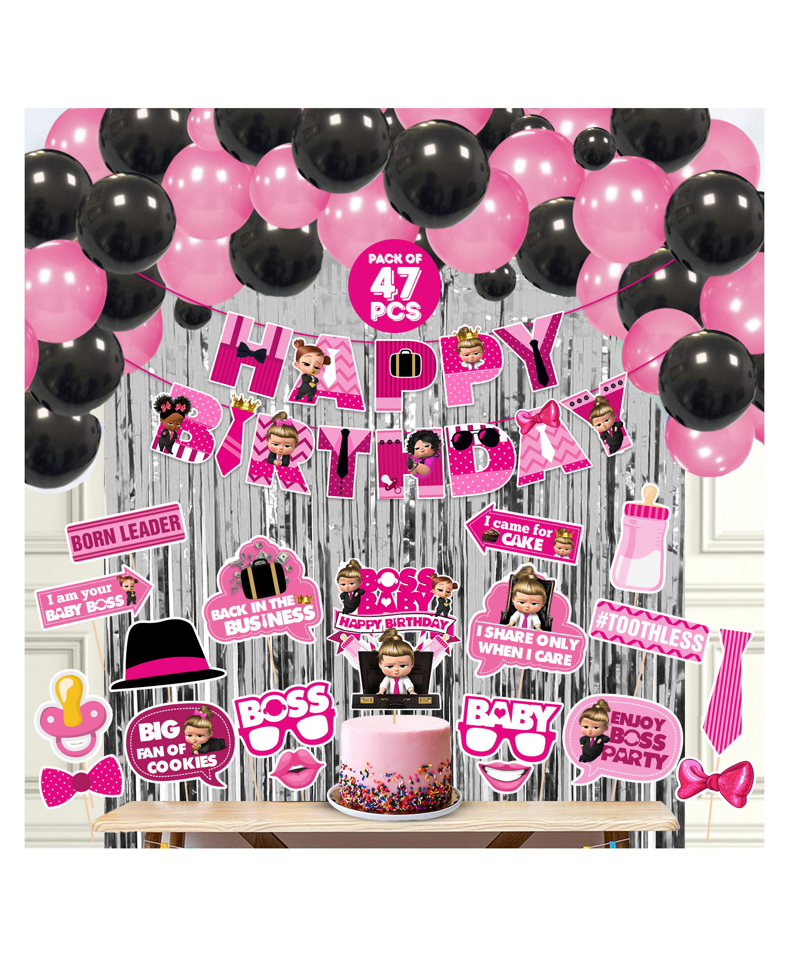 Zyozi Birthday Decoration Kit Multicolor - Pack of  47-image-36
