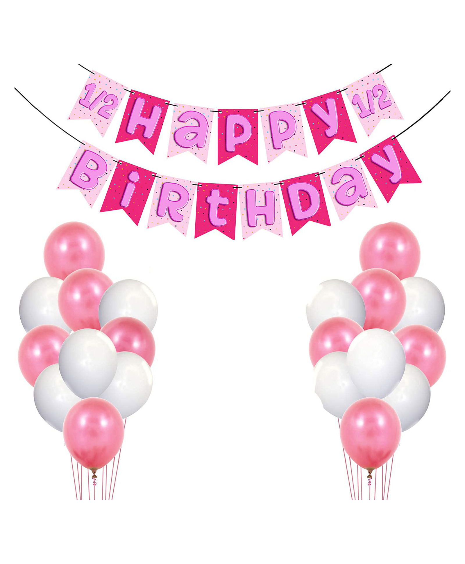Zyozi Six Months Birthday Decoration Kit Multicolor - Pack of 26-image-45