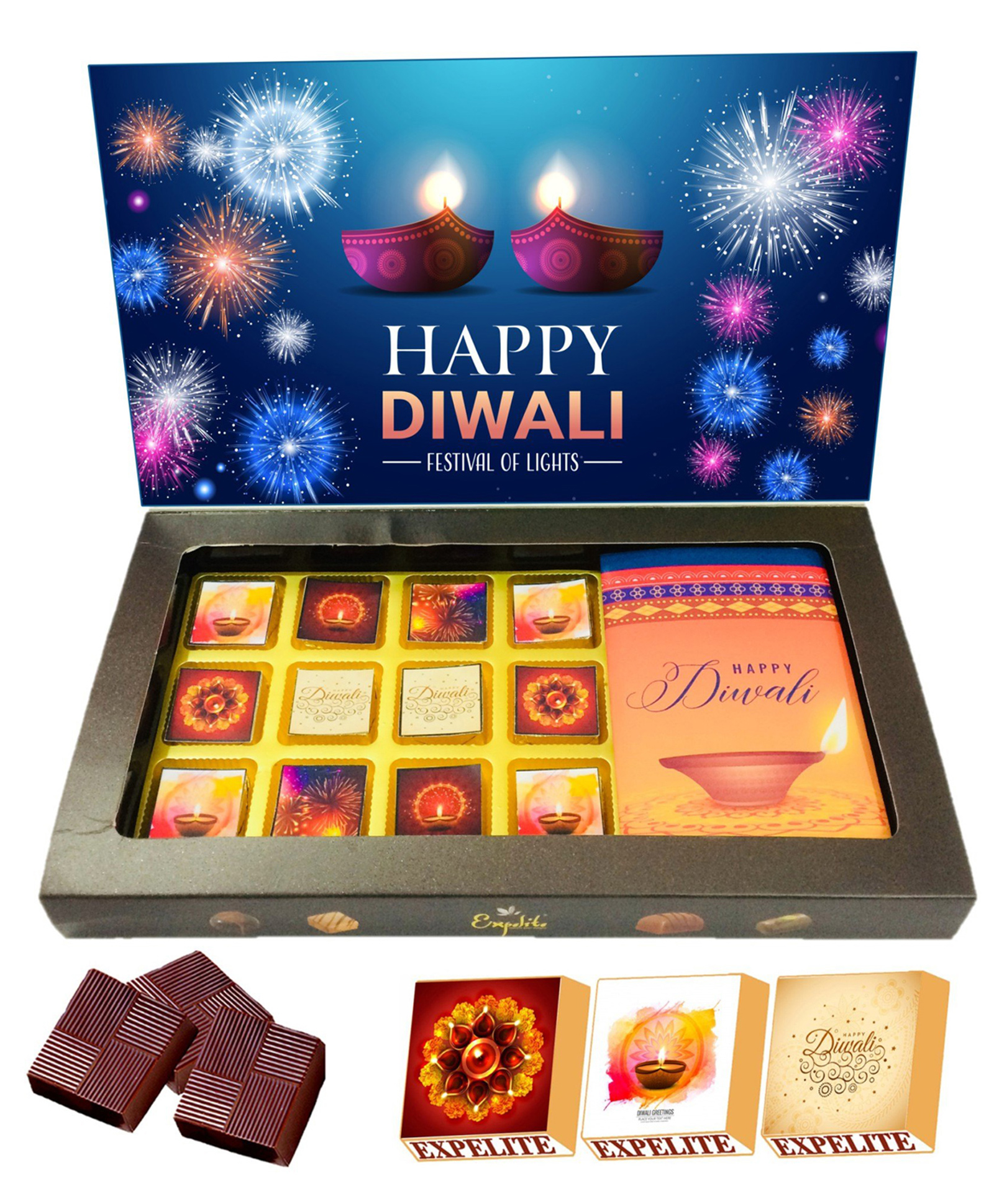 Expelite Happy Diwali Chocolate Gift - 270 gm-image-30