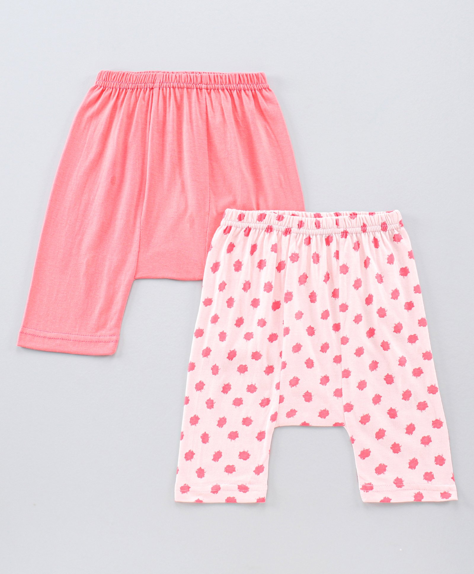 Earth Conscious Combo Pack Of 2 Polka Dotted Diaper Pants - Peach-image-2