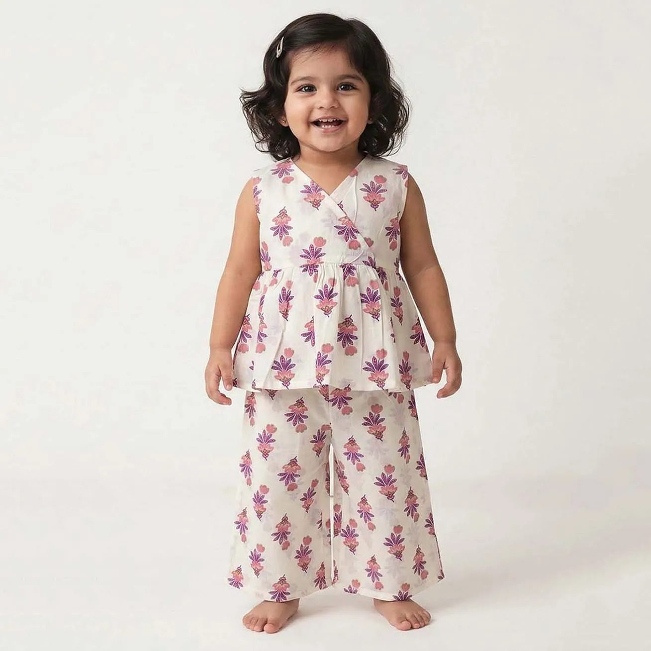 Buy Baby Moo Cotton Woven Sleeveless Floral Printed Coordinating