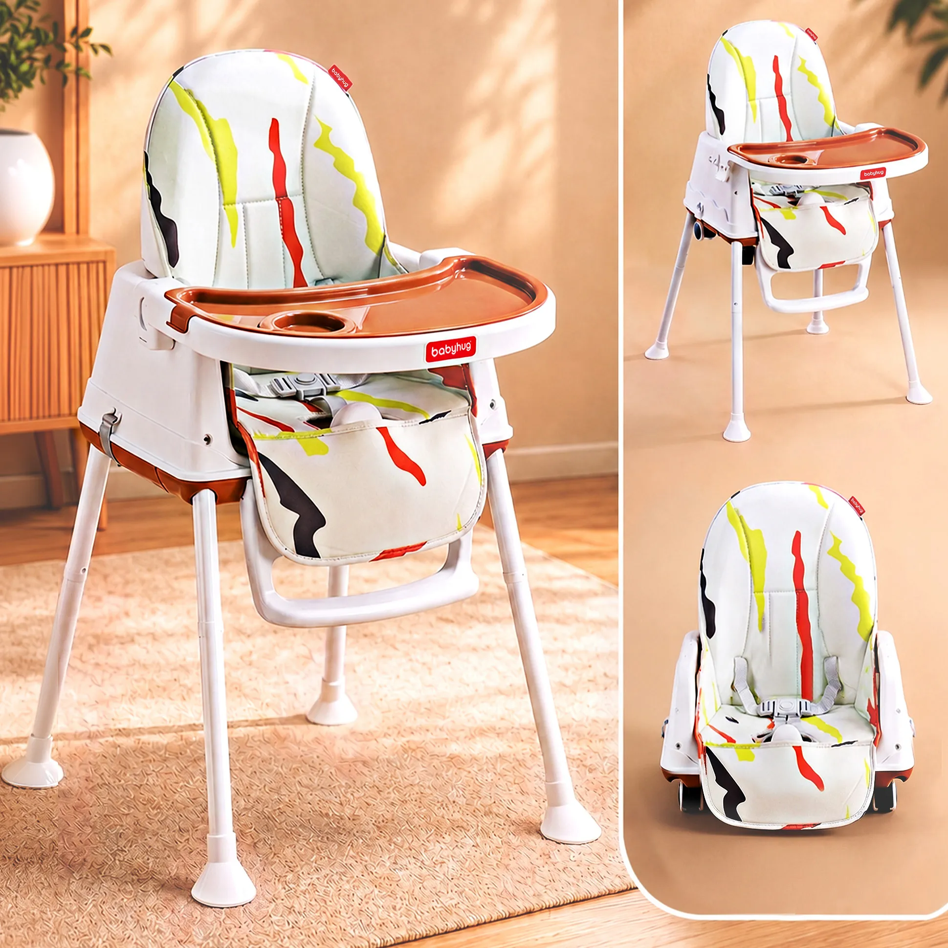 Babyhug 3 in 1 Comfy High Chair - Image 1