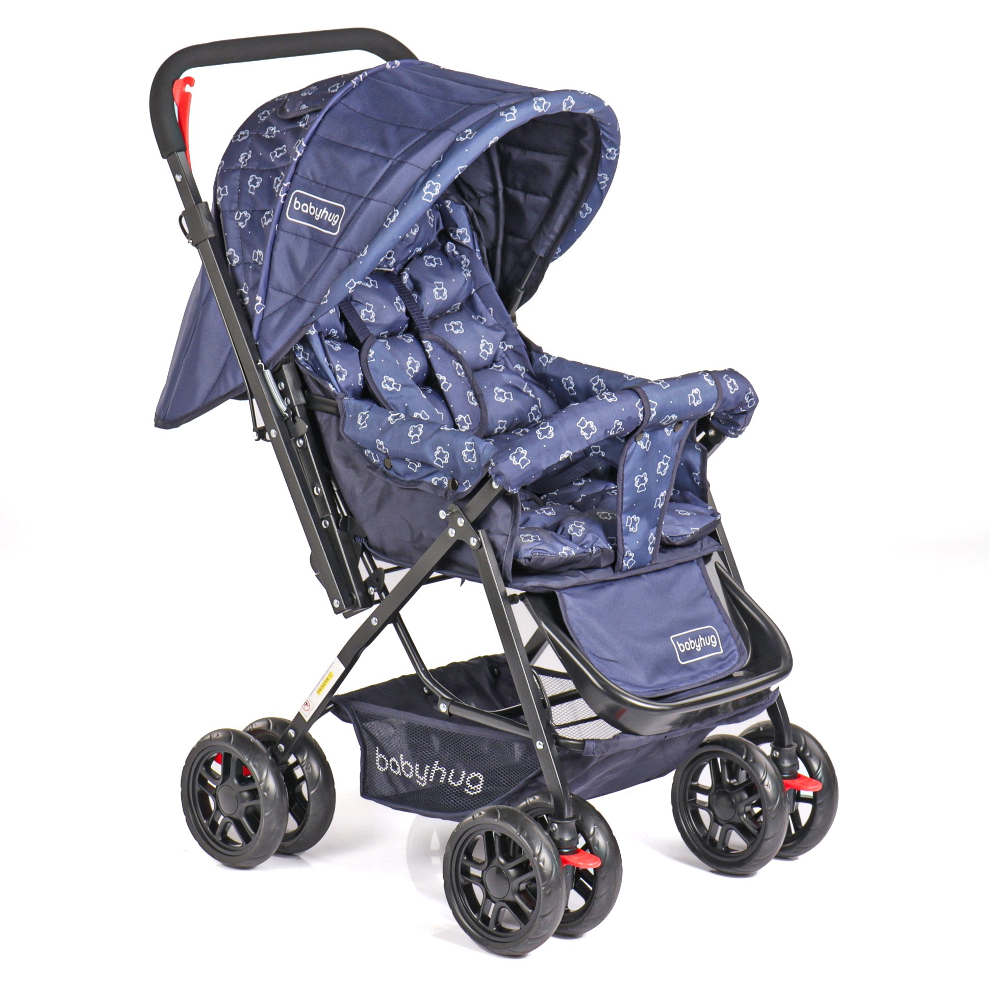 Babyhug Cocoon Stroller With Mosquito Net & Reversible Handle
