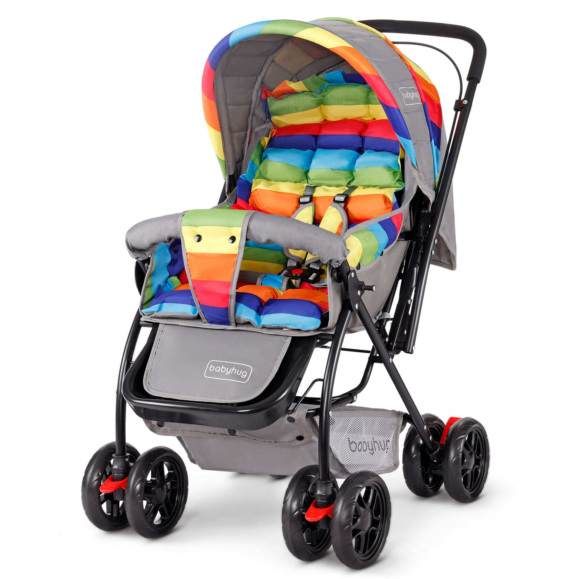 Babyhug Cosy Cosmo Stroller With Reversible Handle & Back Pocket
