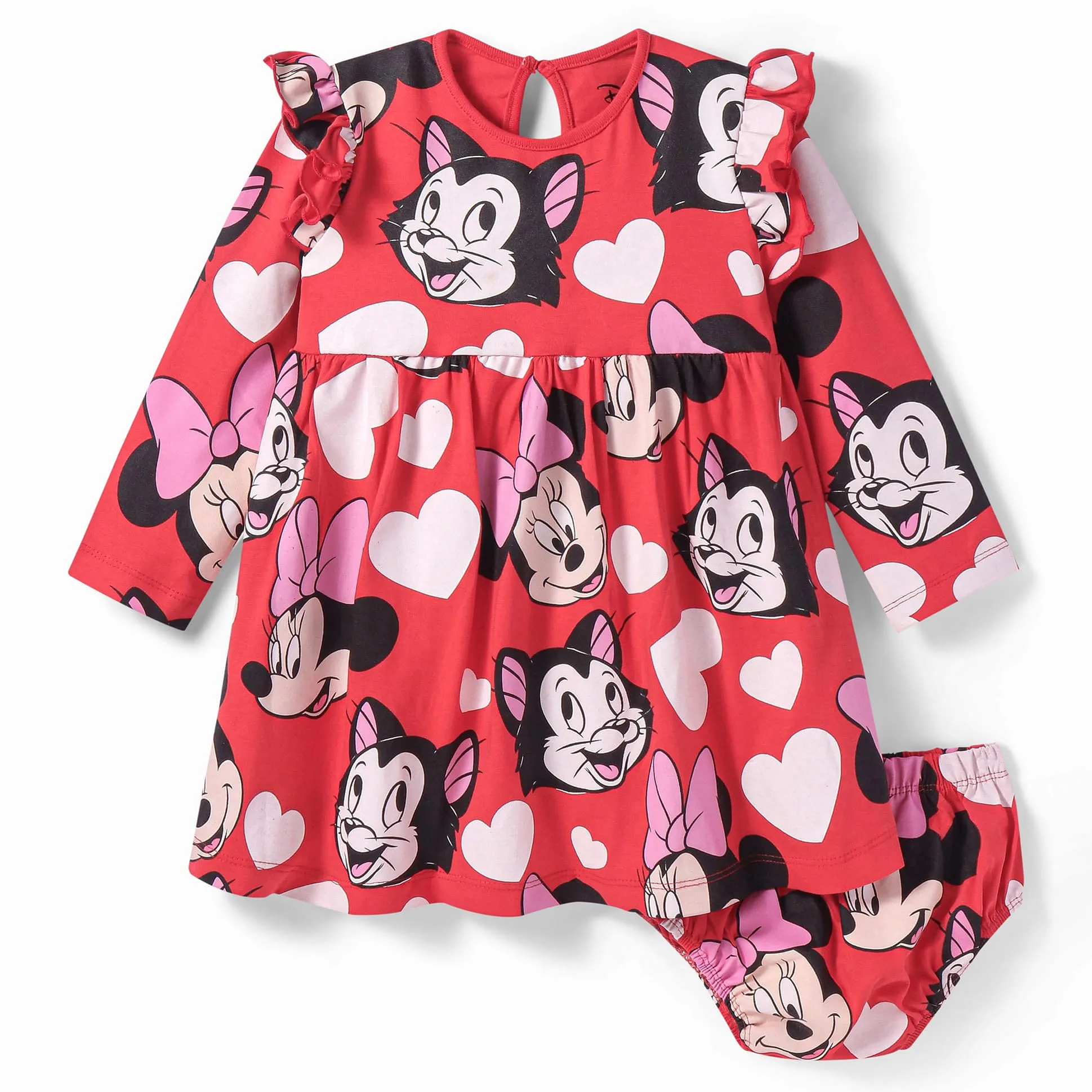chinese dress ladies Disney Minnie Mouse Long Sleeve Striped Dress | Girls