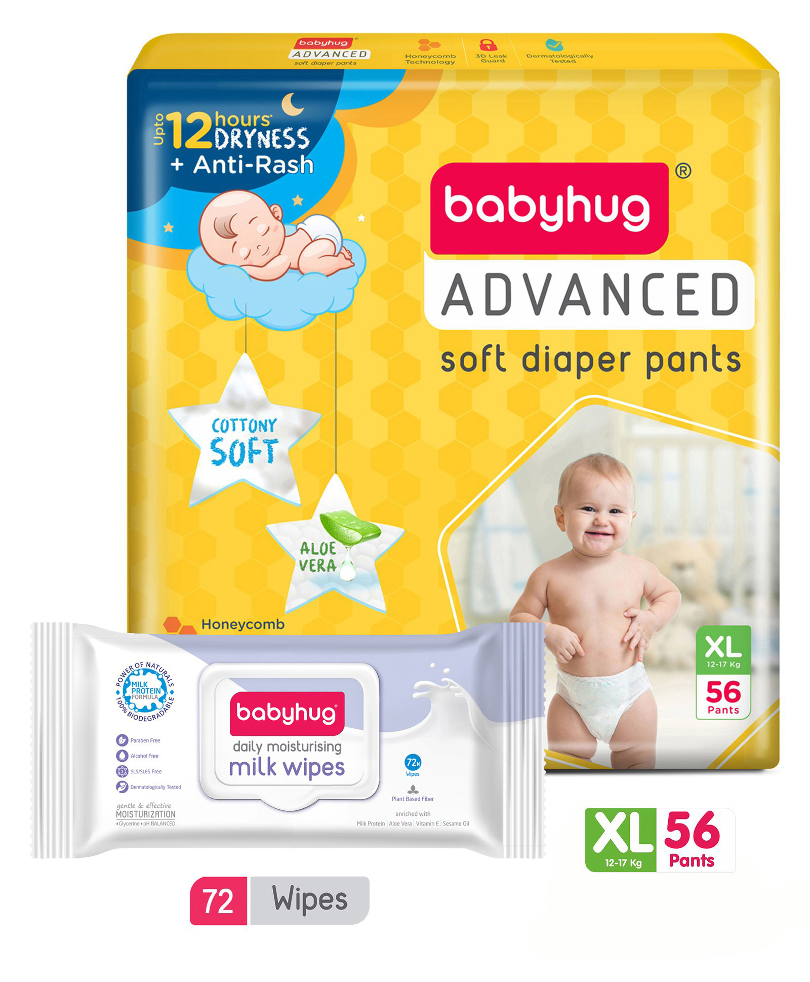 Babyhug Striped Wash Cloths Pack of 6- Multicolor