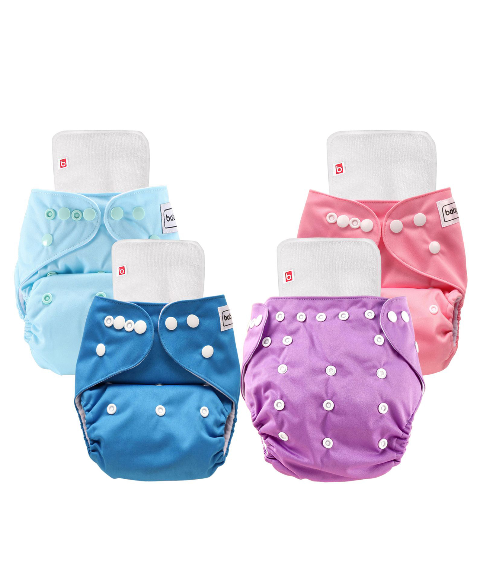 Babyhug Washable & Reusable Cloth Diaper with Inserts - Pack of 4-image-32