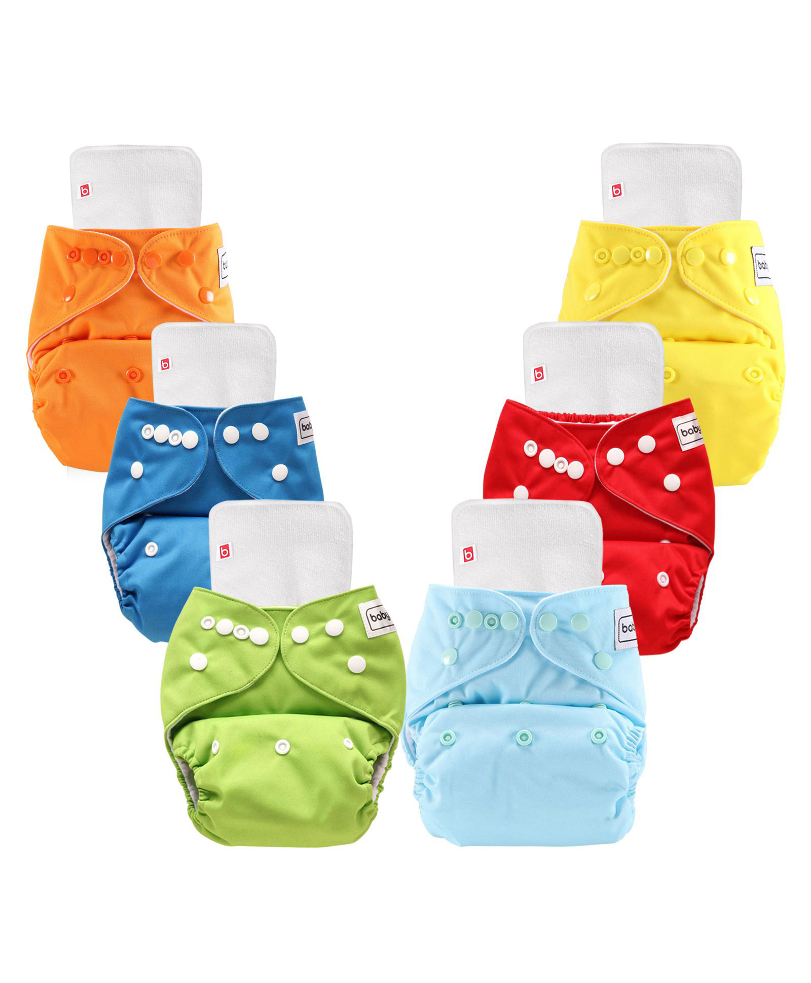 Babyhug Washable & Reusable Cloth Diaper with Inserts - Pack of 6-image-34