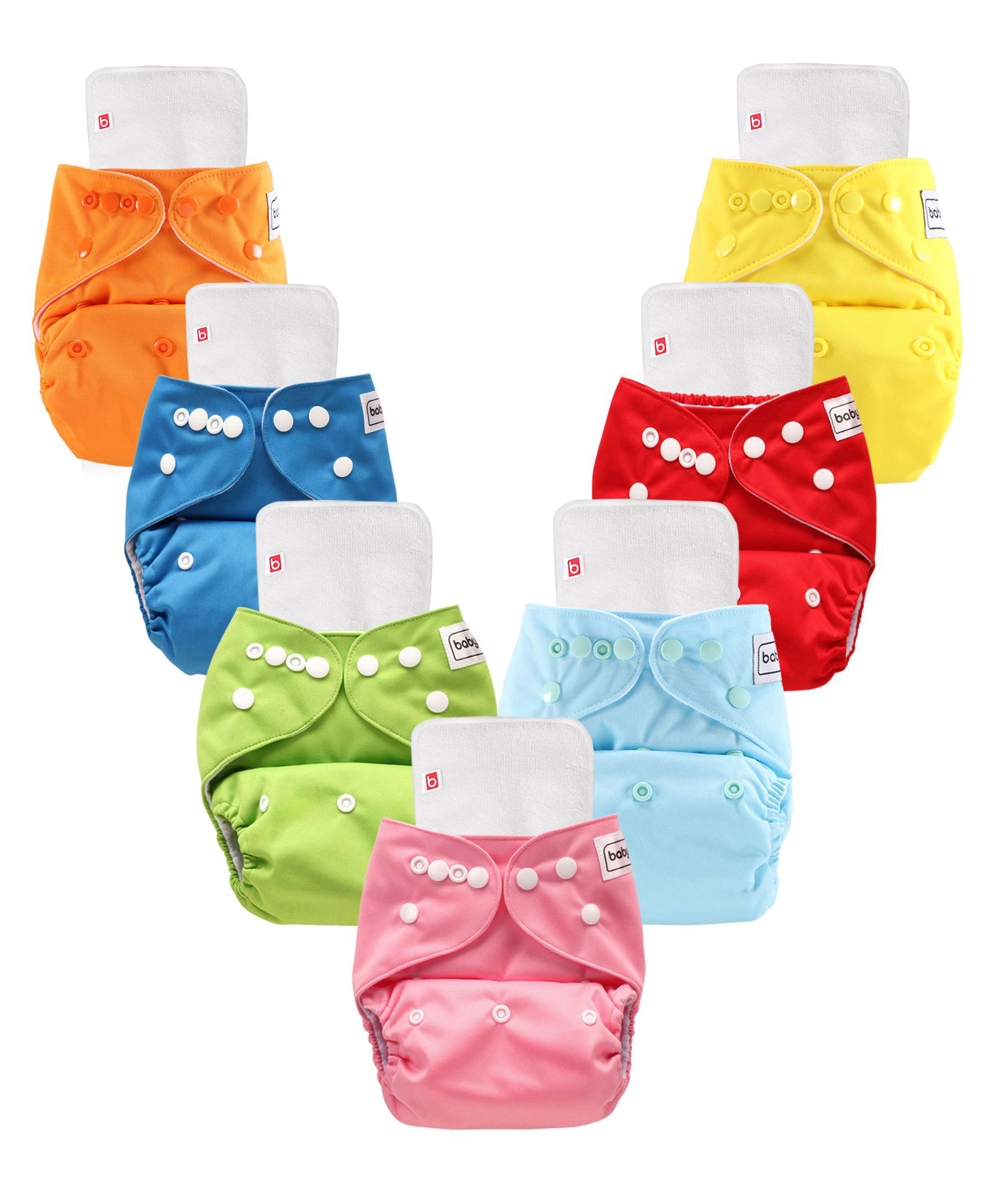 Babyhug Washable & Reusable Cloth Diaper with Inserts - Pack of 7-image-35