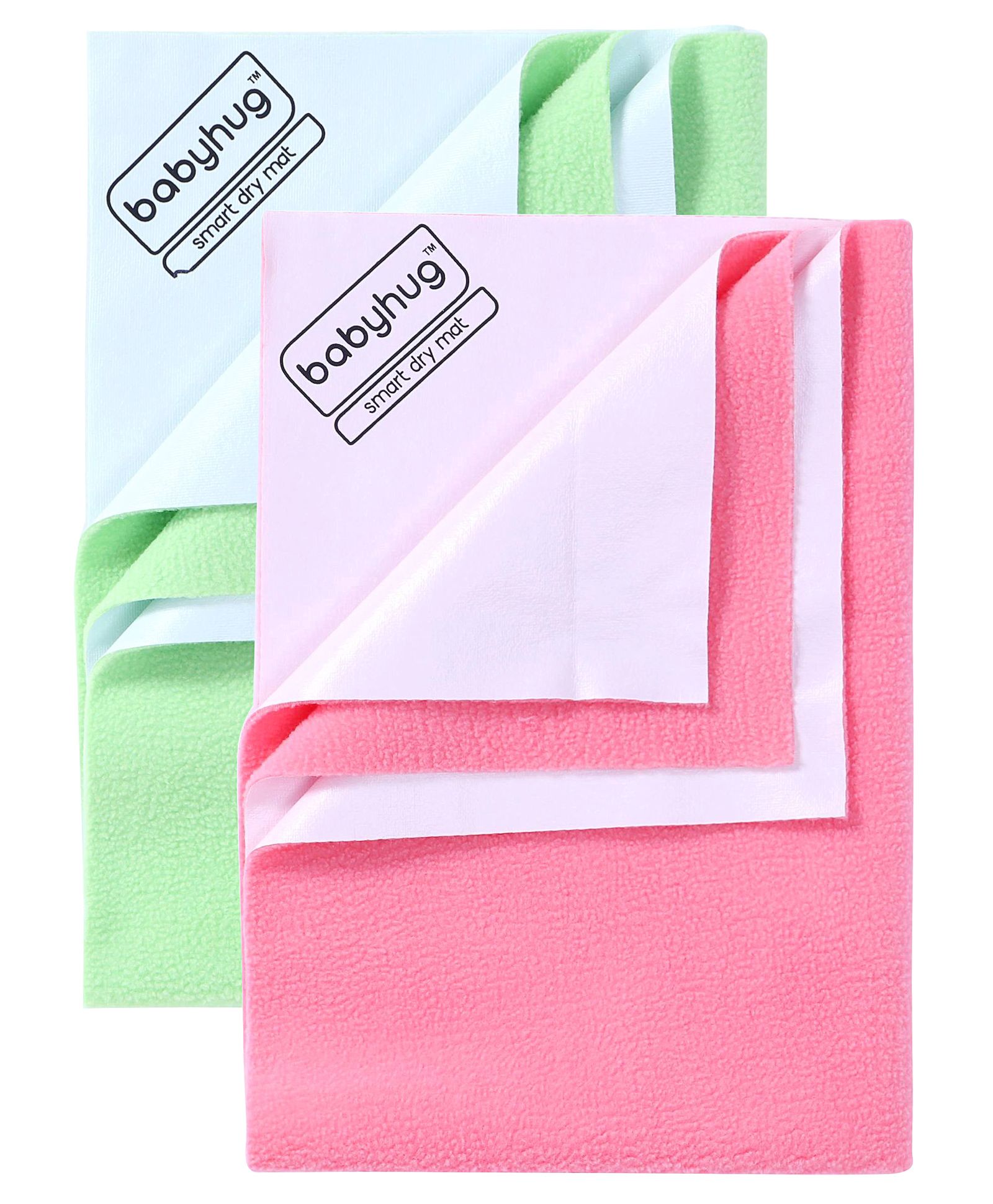 Buy Babyhug Smart Dry Bed Protector Sheet Set of 2 Small (Pista Green