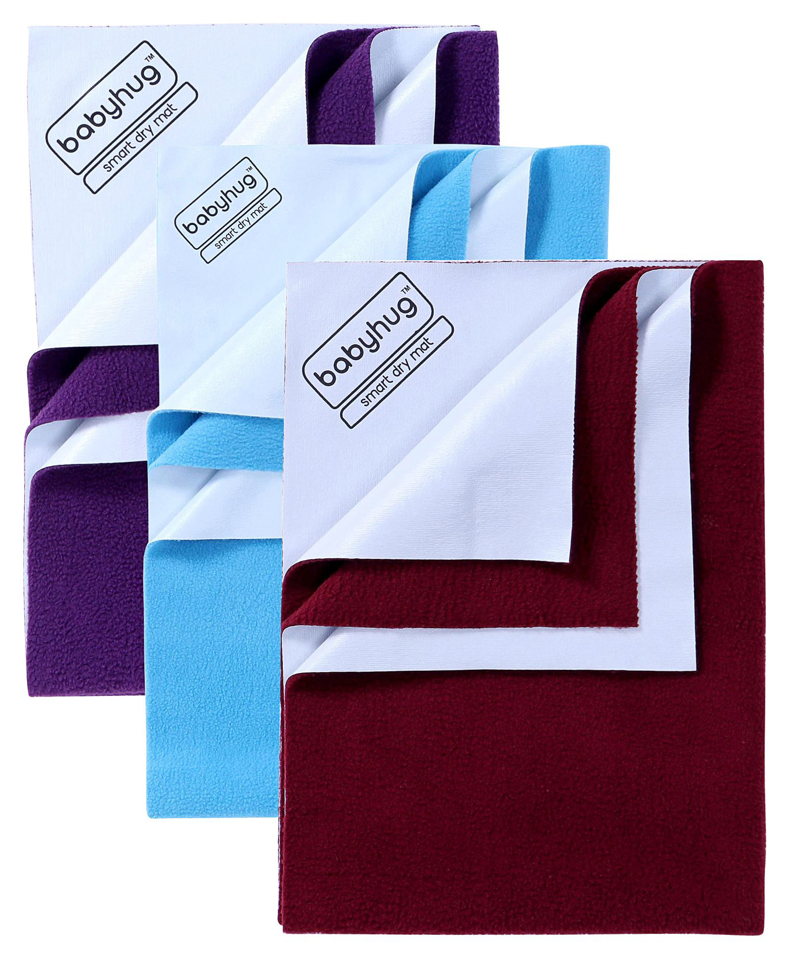 Buy Babyhug Smart Dry Bed Protector Sheet Set of 3 Extra Large (Plum
