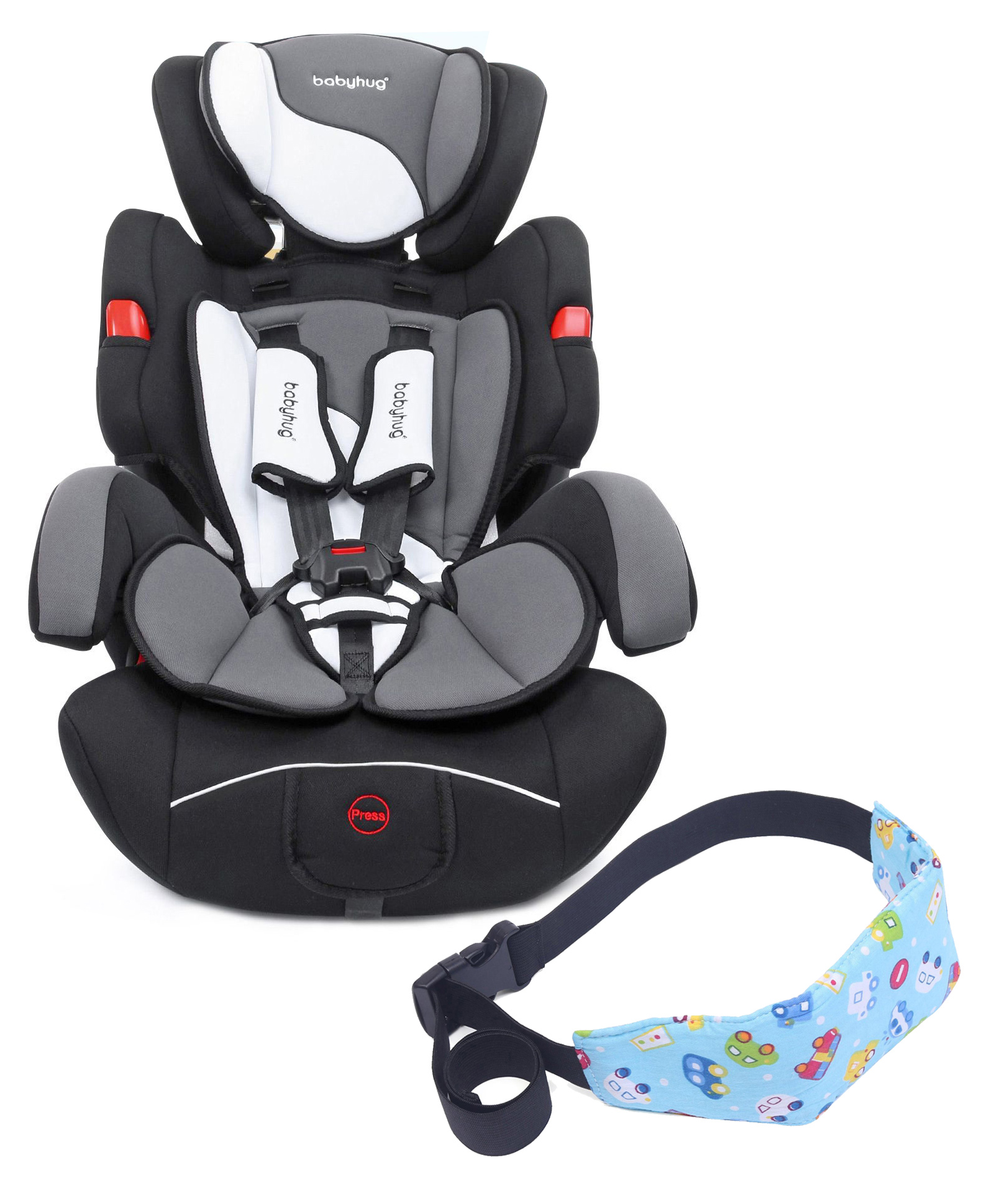 fab n funky Babyhug Safe Journey Forward Facing Car Seat - Grey-picture-26