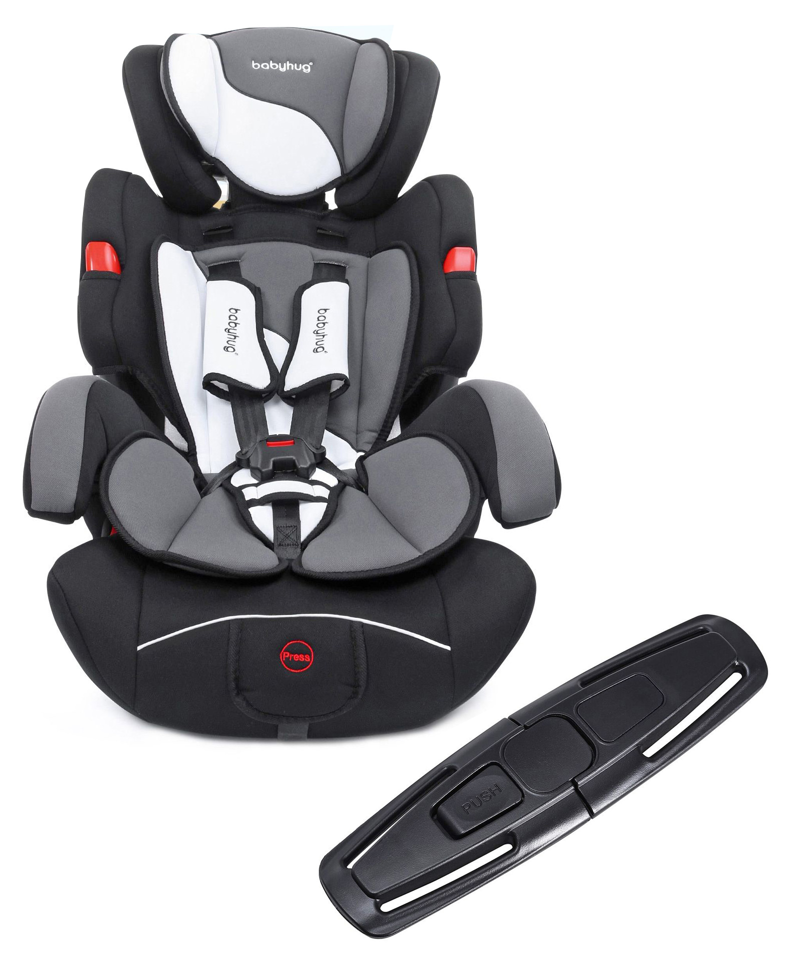 fab n funky Babyhug Safe Journey Forward Facing Car Seat - Grey-picture-19
