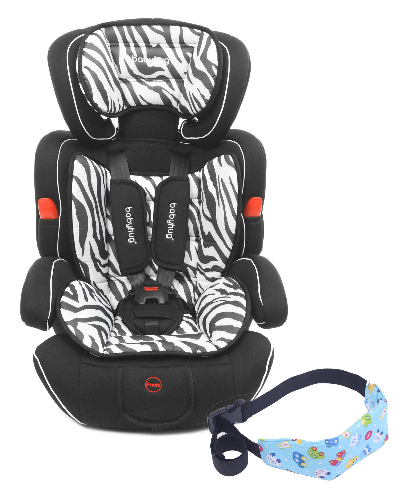 fab n funky Babyhug Safe Journey Forward Facing Car Seat - Zebra Print-picture-27