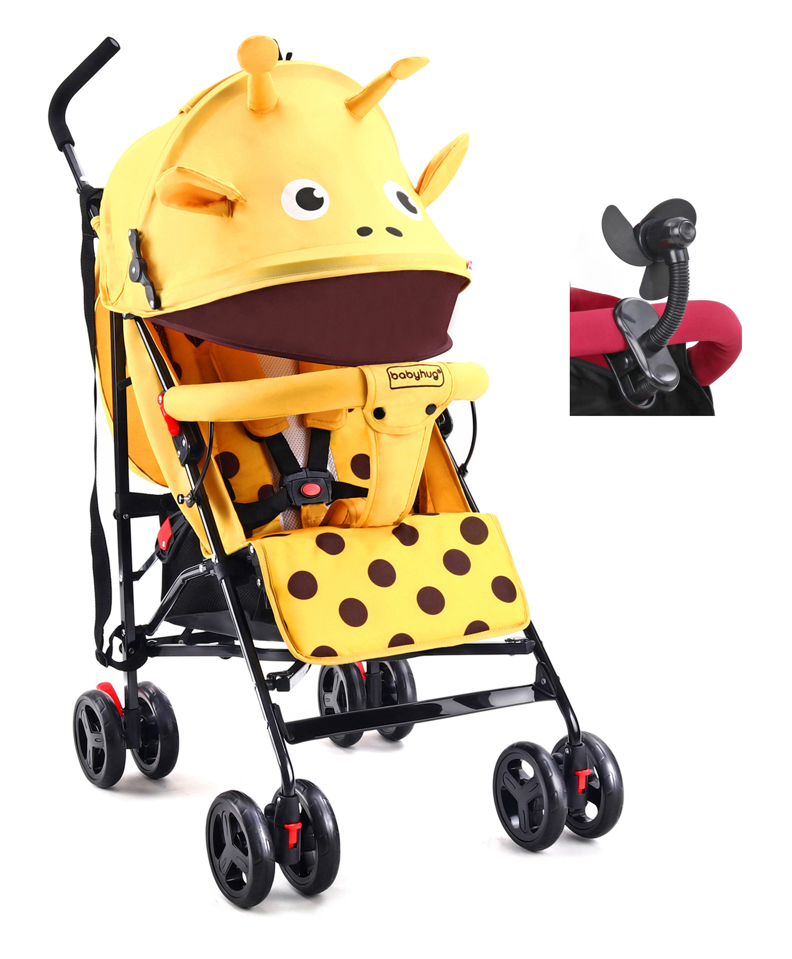 Babyhug Lil Giffee Baby Stroller - Yellow-picture-27