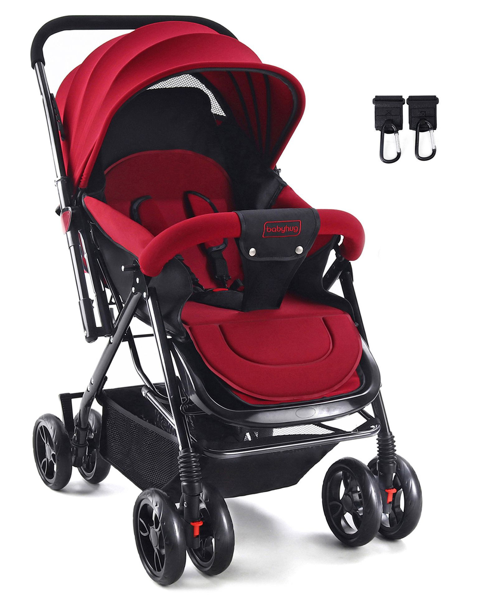 Babyhug Symphony Stroller With Reverisble Handle & Mosquito Net - Mauve-picture-16