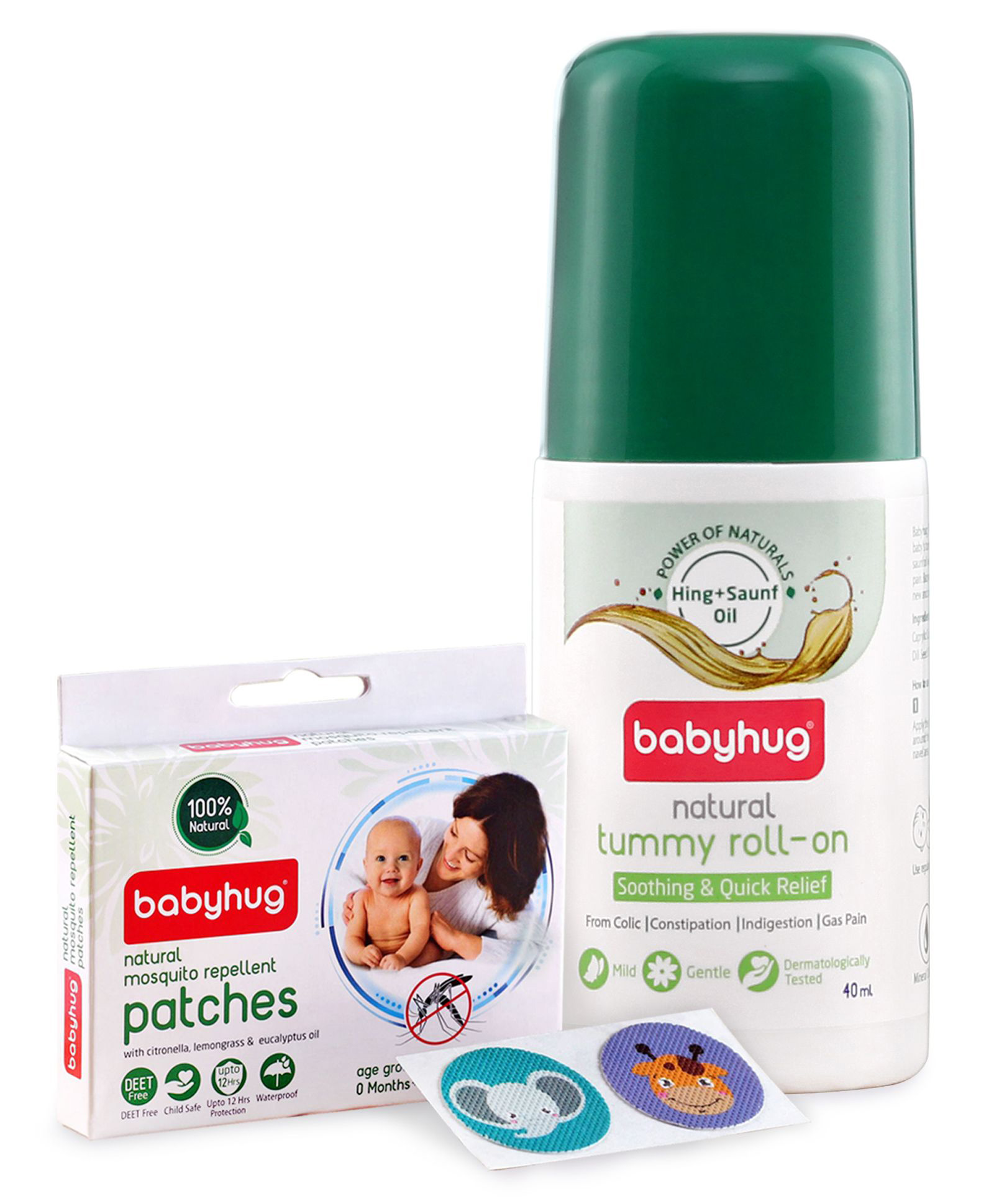 Babyhug Nautral Mosquito  Repellant patches with Tummy Roll On image 1