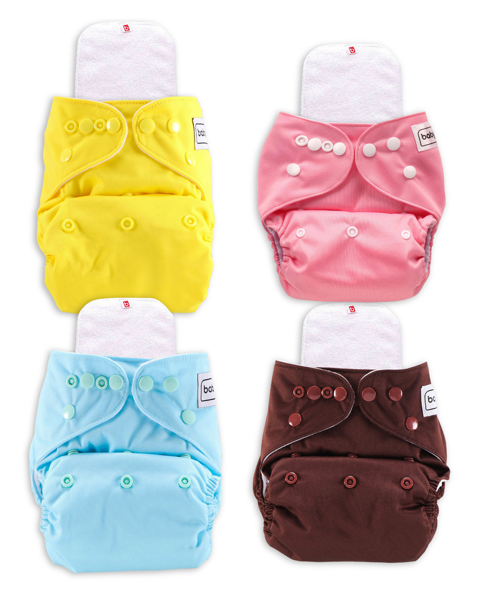 Babyhug Washable & Reusable Cloth Diaper with Inserts - Pack of 4-image-17