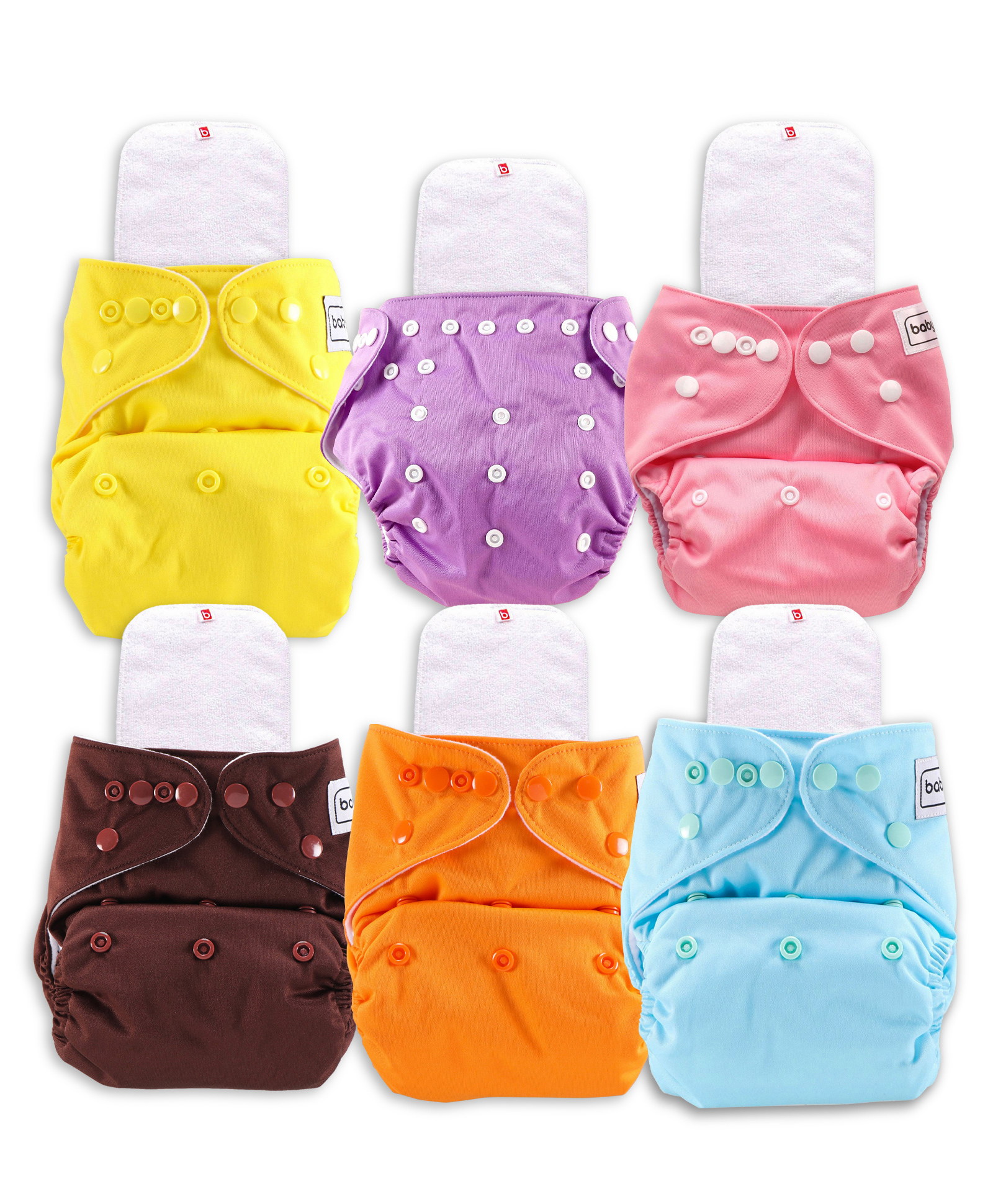 Babyhug Washable & Reusable Cloth Diaper with Inserts - Pack of 6-image-19