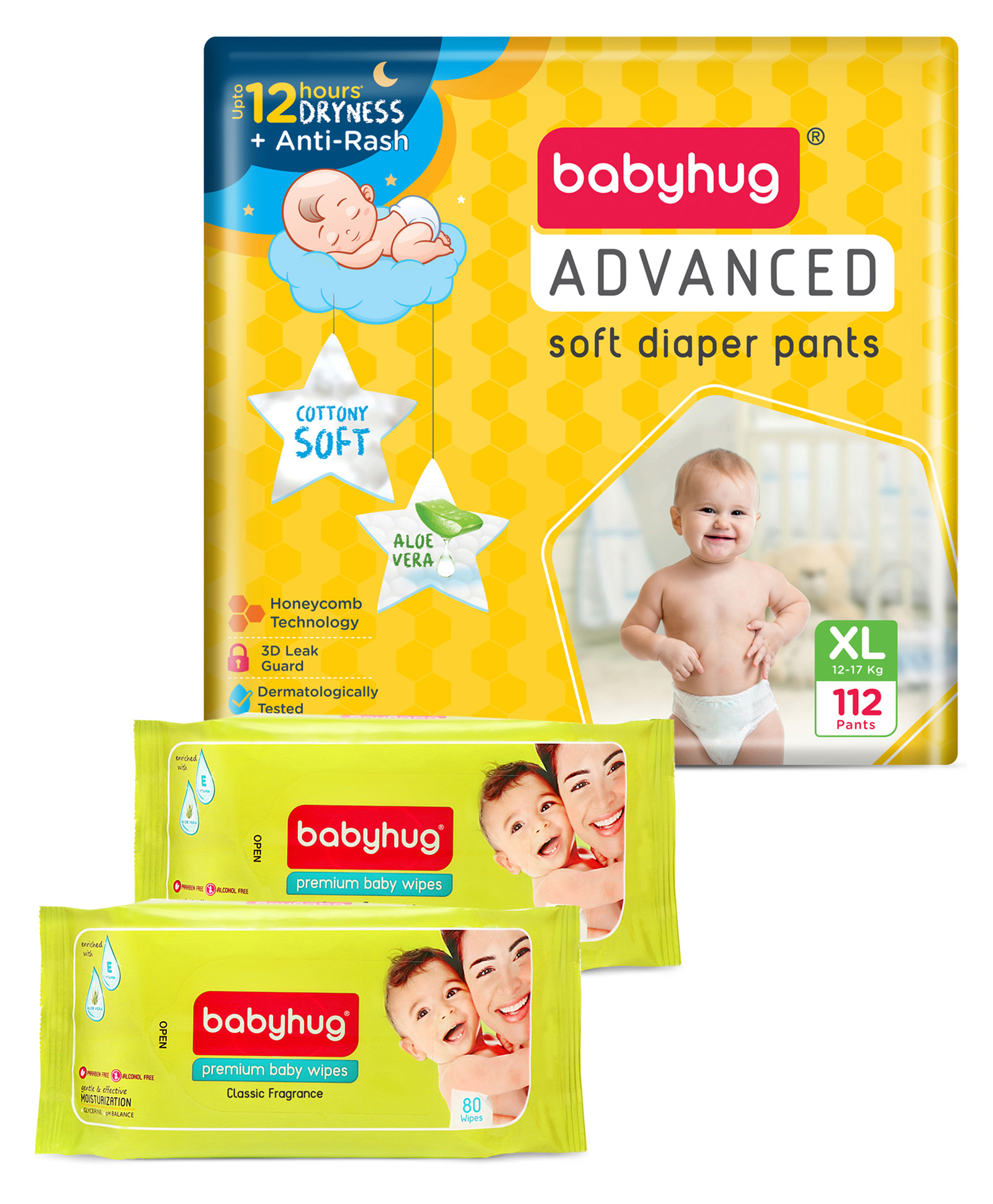 Buy Babyhug Advanced Pant Style Diapers Extra Large 112 Pieces