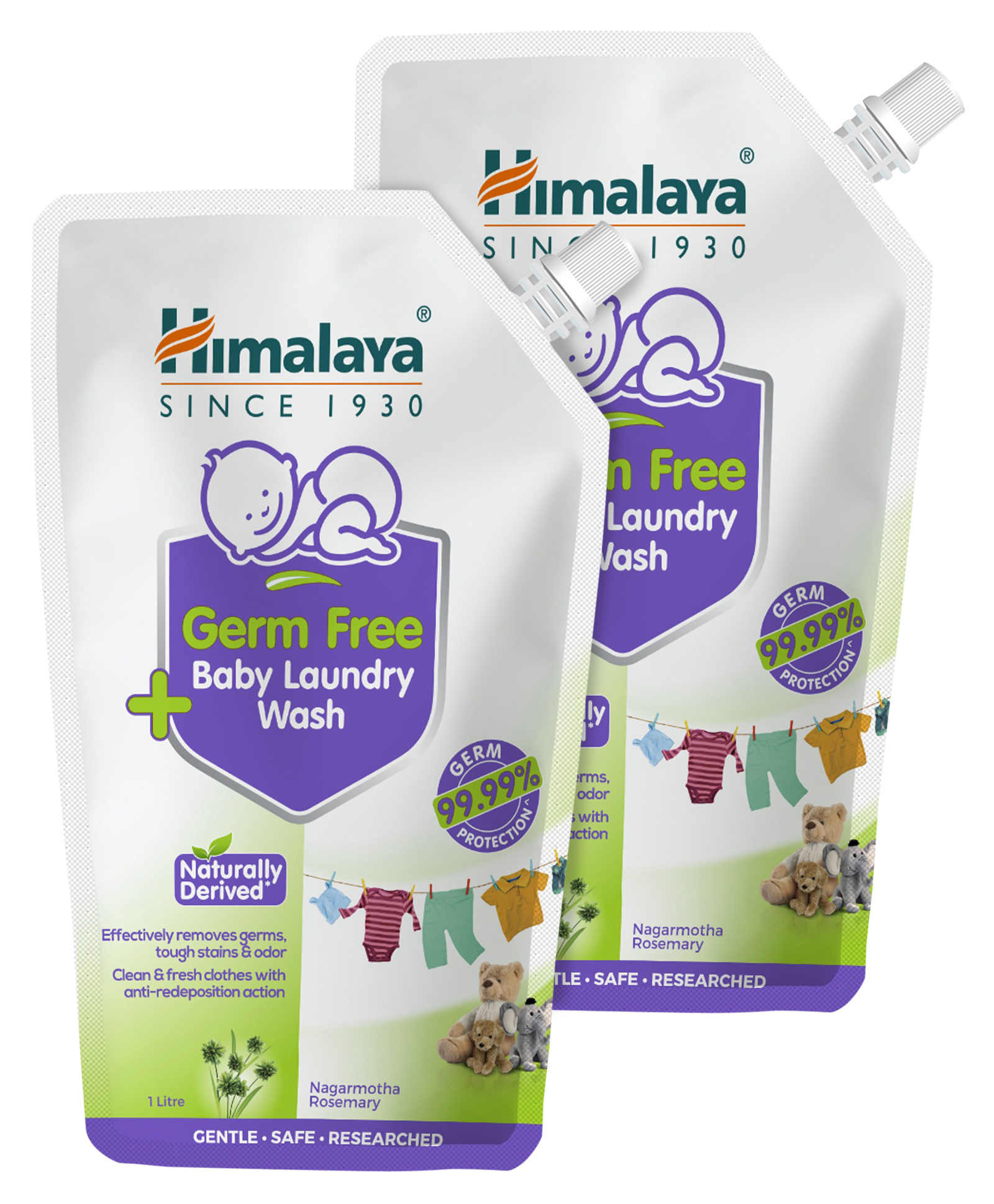 Himalaya Germ Free Baby Laundry Wash Pouch - 1 Litre (Pack of 2)