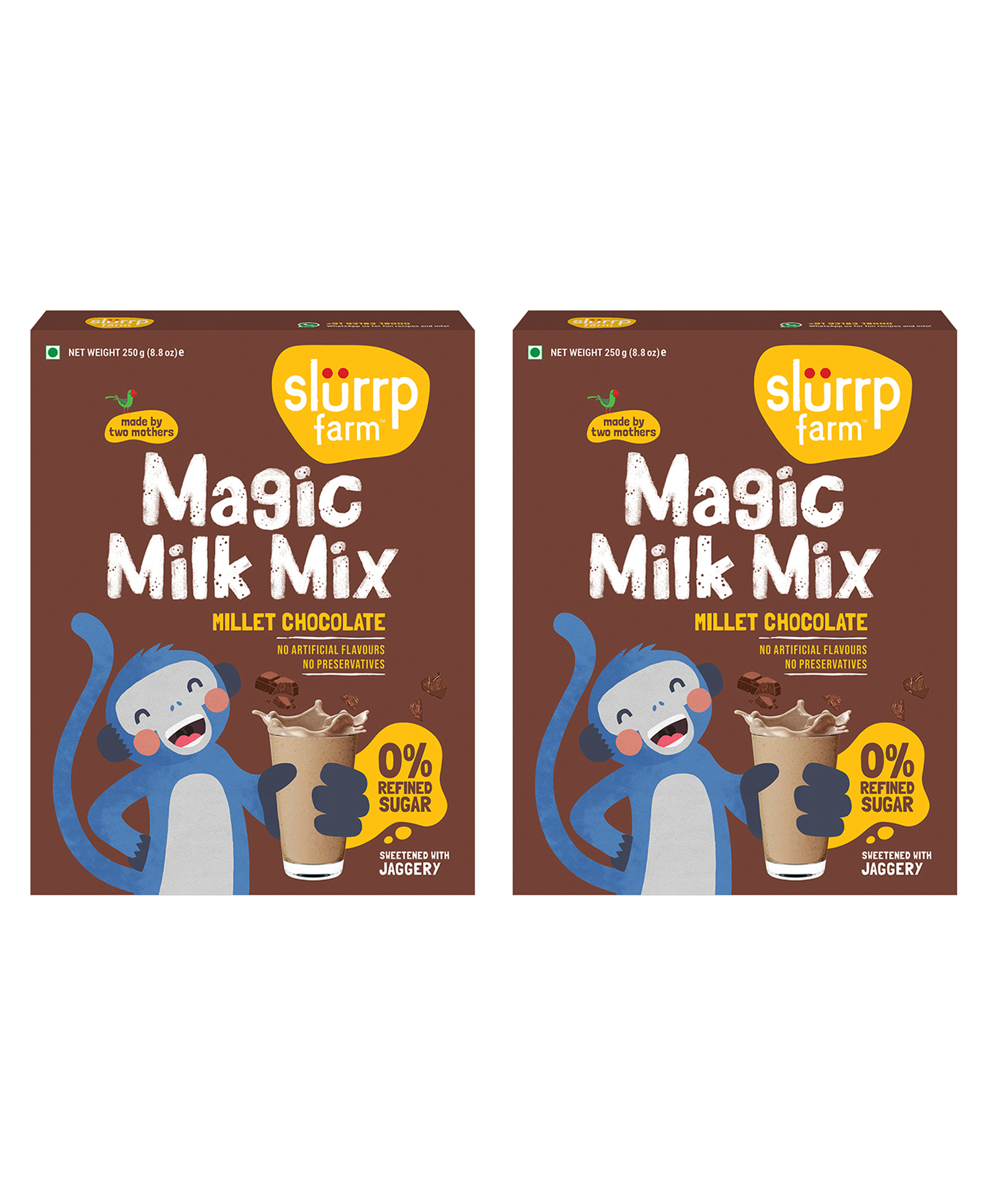 Slurrp Farm High Protein Chocolate Swirl Milk Mix - 250 gm (Pack of 2)-image-19