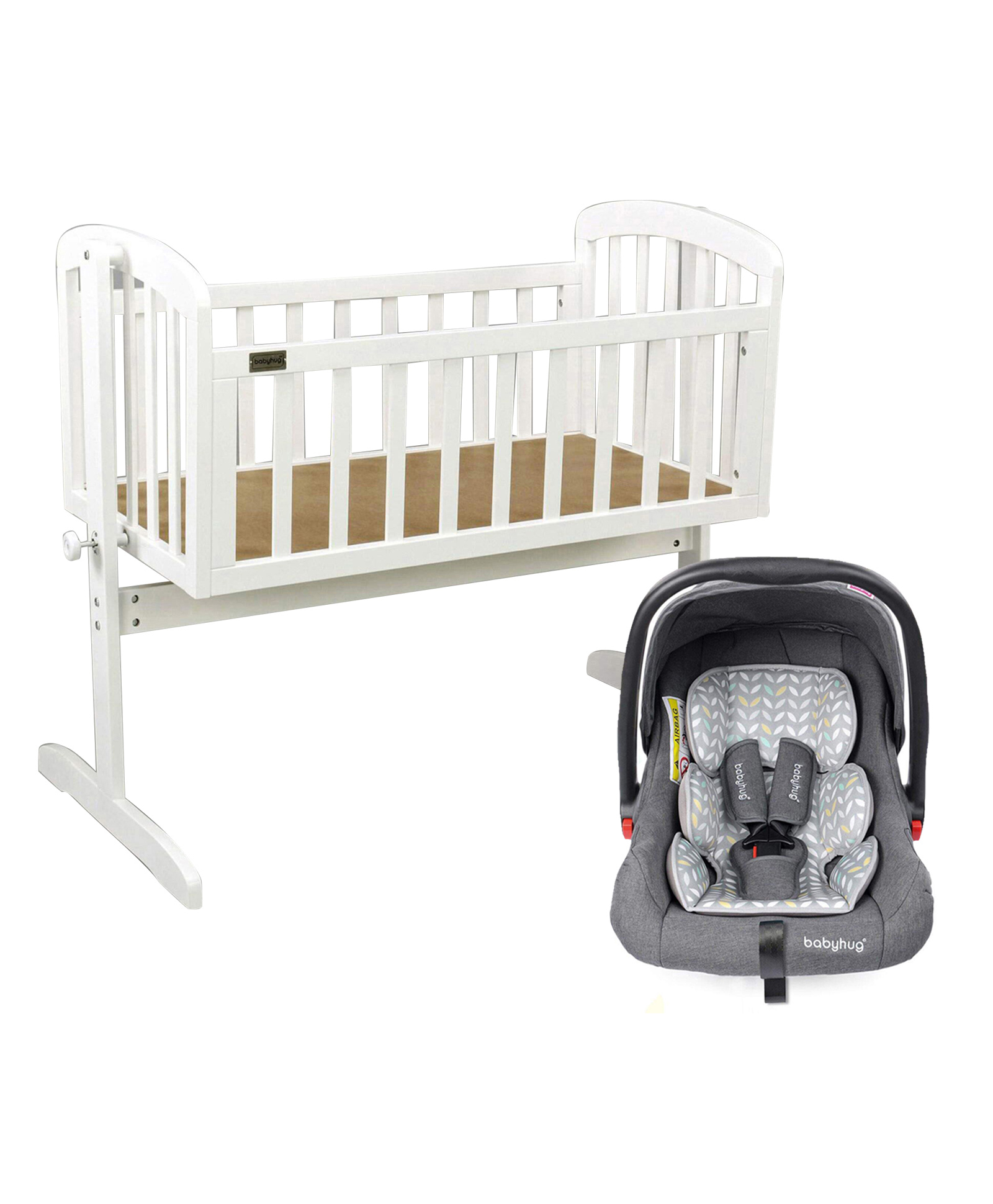 Buy Babyhug Amber Car Seat Cum Carry Cot With Rocking Base