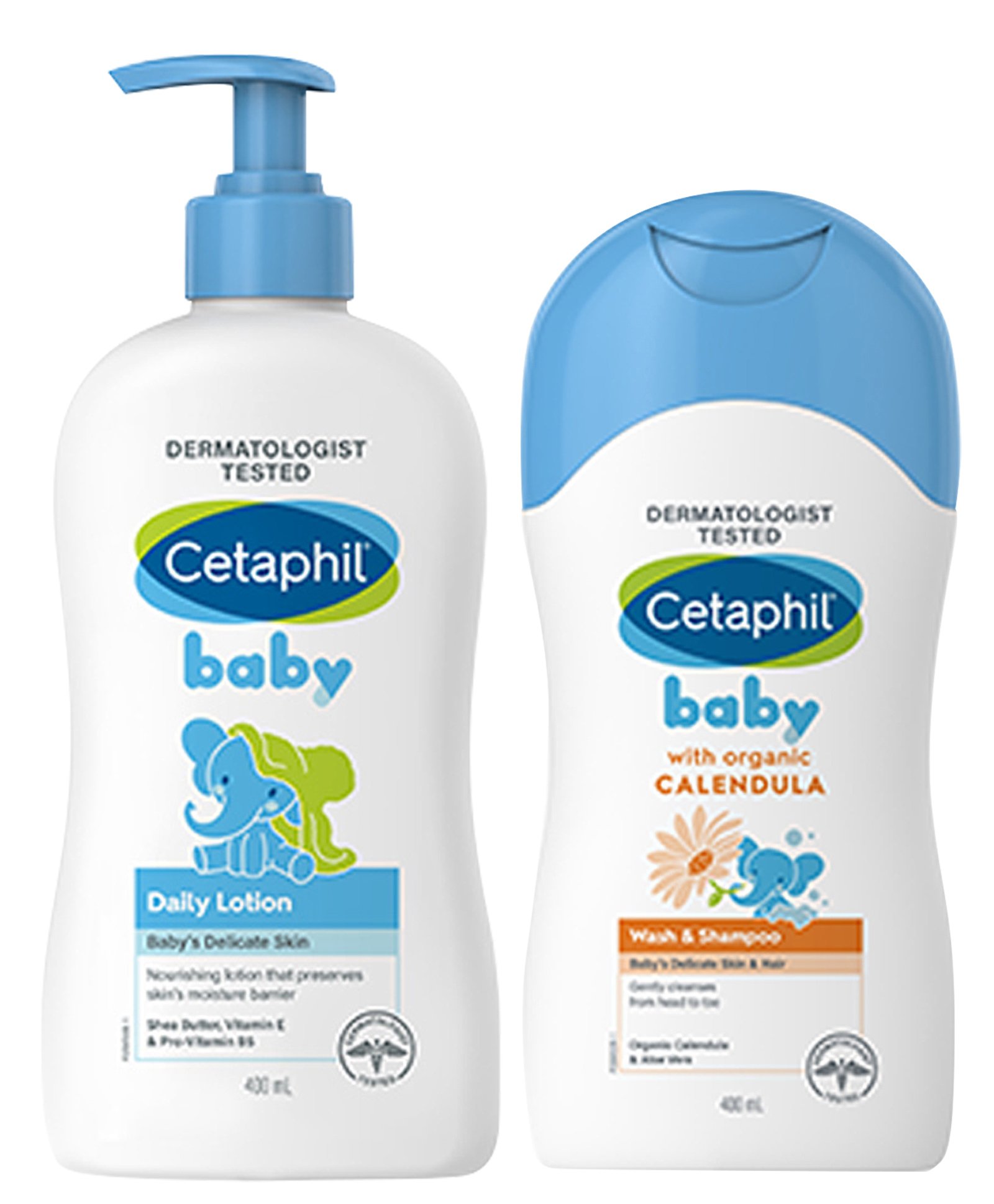 Cetaphil Baby Wash & Shampoo and Daily lotion (400 ml - 400 ml)