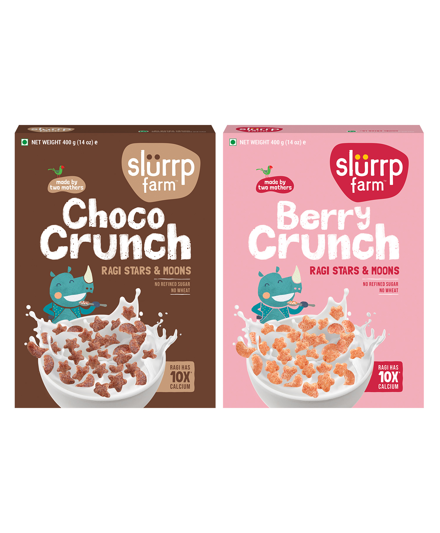 Slurrp Farm Chocolate & Strawberry Breakfast Cereal With No Maida - 400 gm Each-image-3