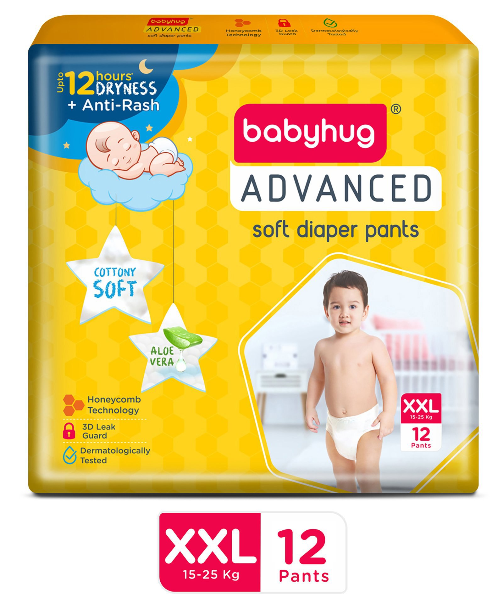 Buy Babyhug Advanced Pant Style Diapers XXL 12 Pieces (Pack of 2