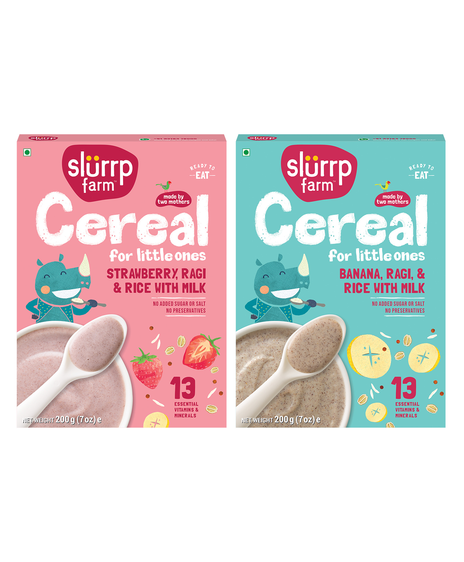 Slurrp Farm Banana & Strawberry, Ragi Milk Cereal - 200 gm Each-image-10