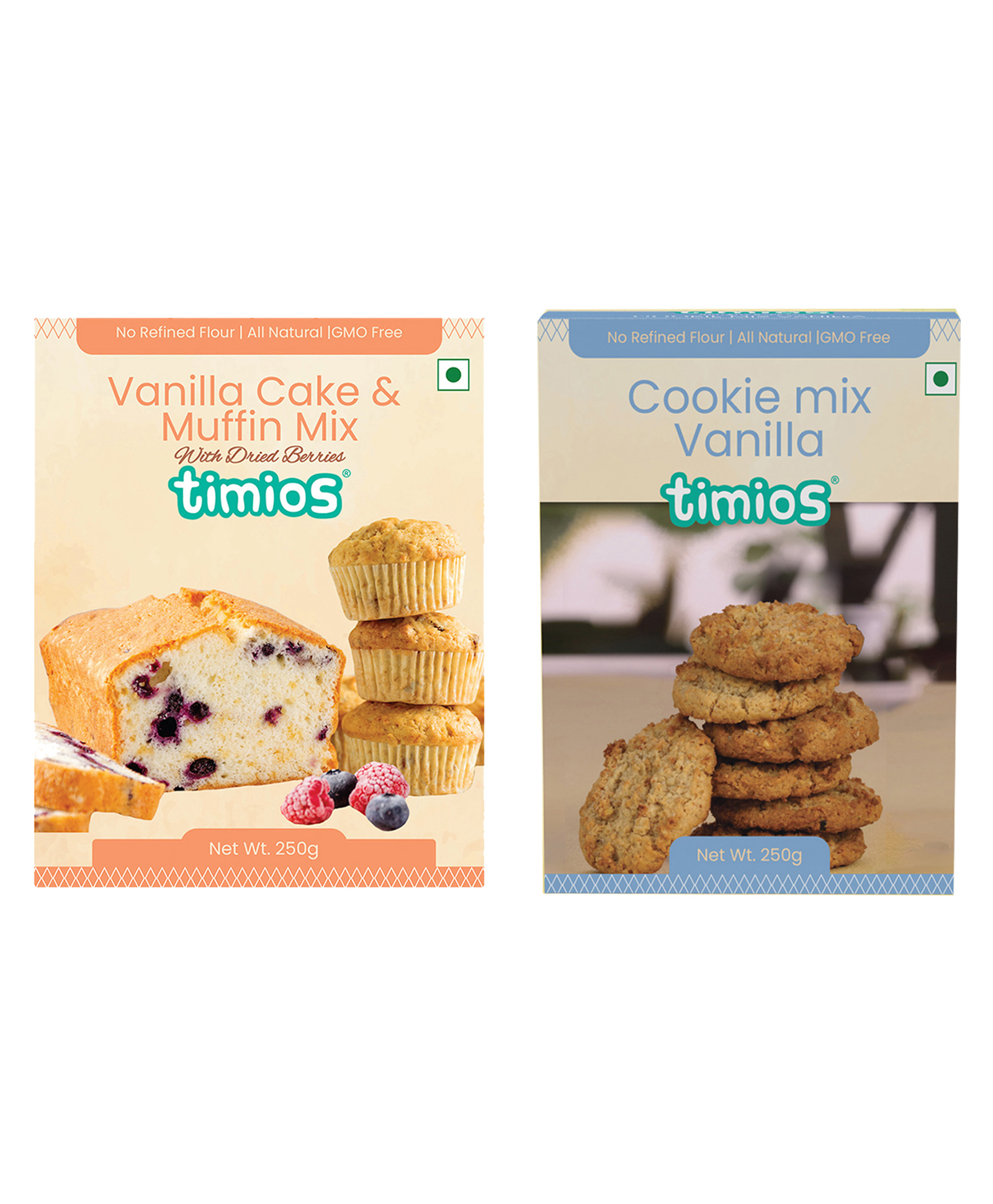 timios Multigrain Eggless Instant Vanilla Cake Mix - 250 gm & timios Multigrain Eggless Instant Vanilla Cookie Mix - 250 gm-image-4