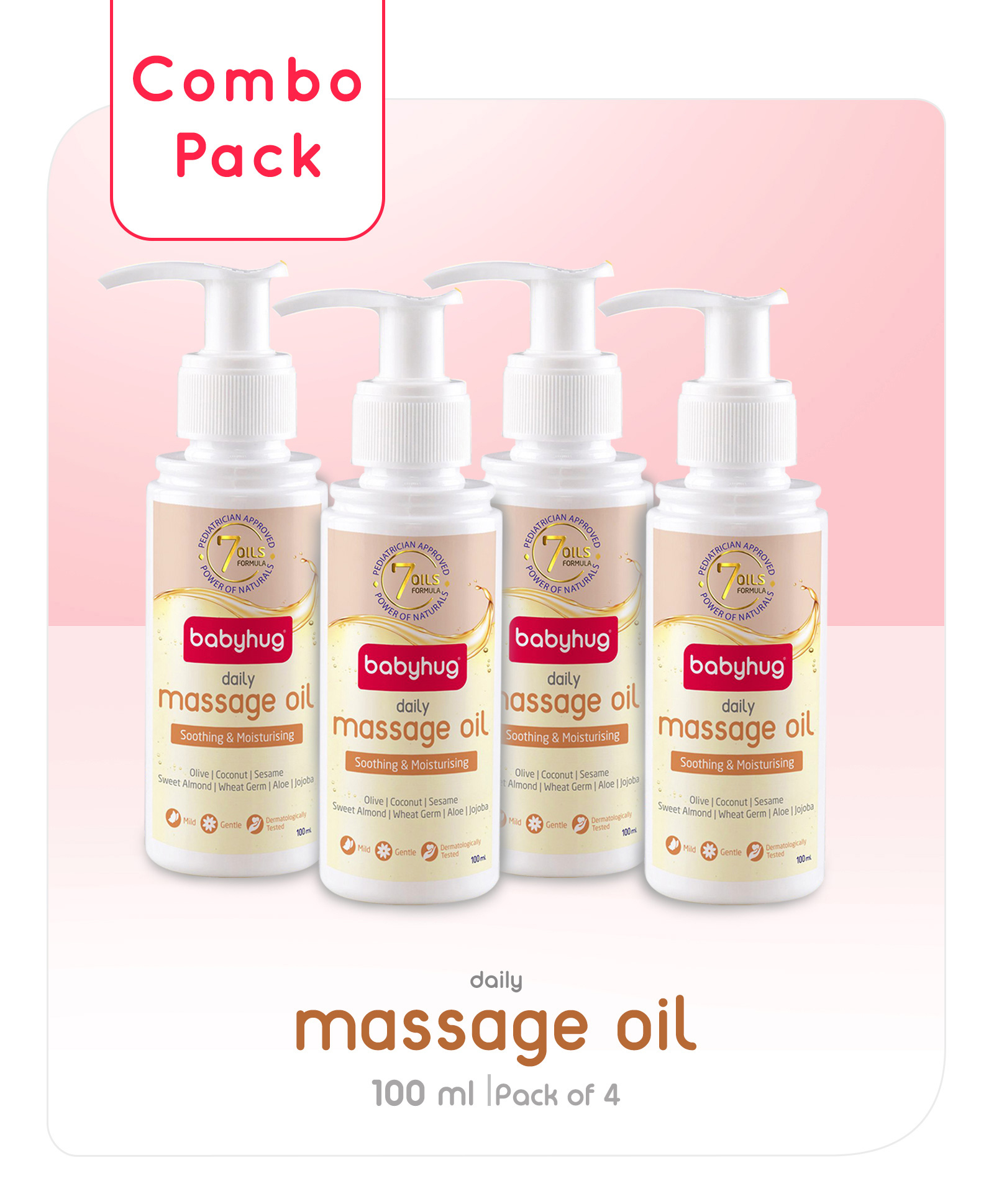 Babyhug Daily Massage Oil 100ml - Pack of 4-image-35