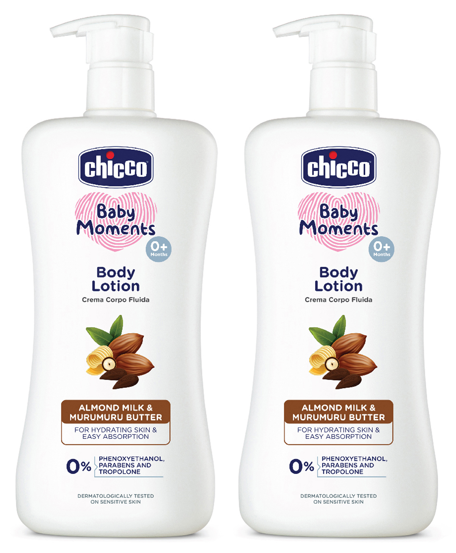 Chicco Baby Moments Body Lotion - 500 ml -Pack of 2