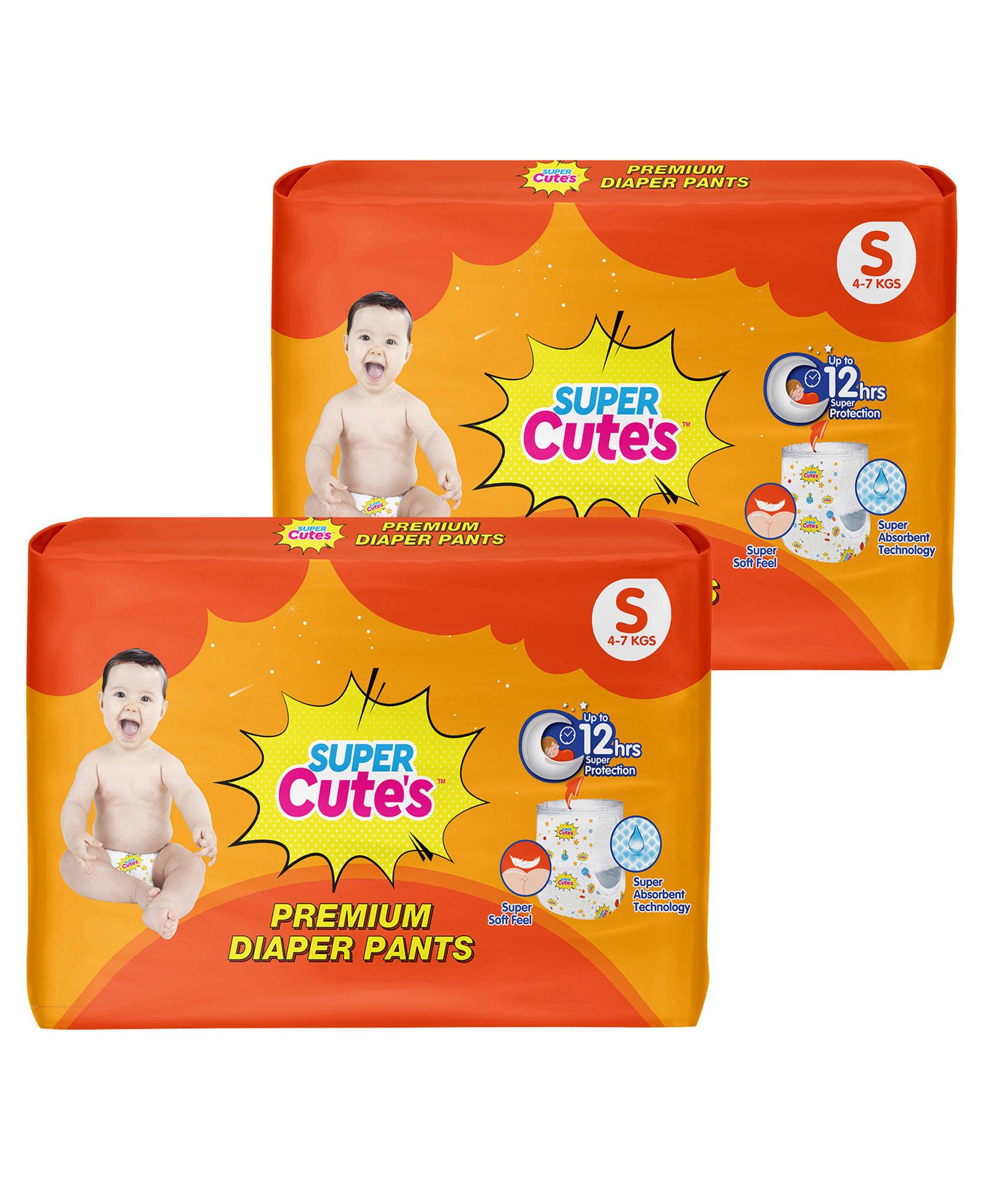 super cute Super Cute's Wonder Pullups Diaper Pants with Wetness Indicators (Small) - Super Soft and Rash Free Diapers - Pack of 42 - (Pack of 2) image 1