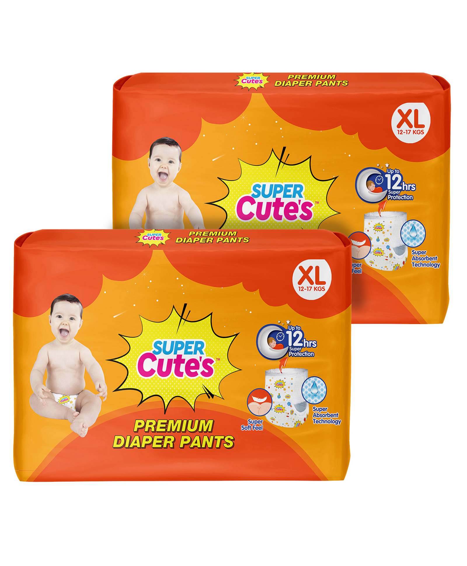 super cute Super Cute's Wonder Pullups Diaper Pants with Wetness Indicators (XL) - Super Soft and Rash Free Diapers - Pack of 26 - (Pack of 2) image 1