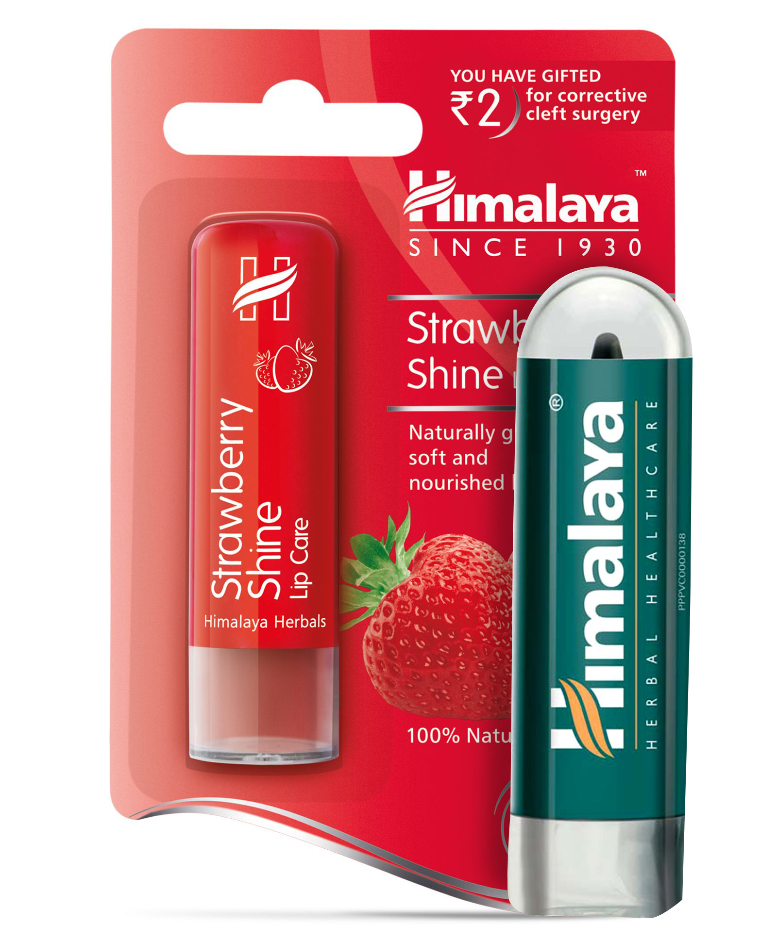 Himalaya Kajal Black - 27 gm AND Himalaya Strawberry Shine Lip Care - 45 gm