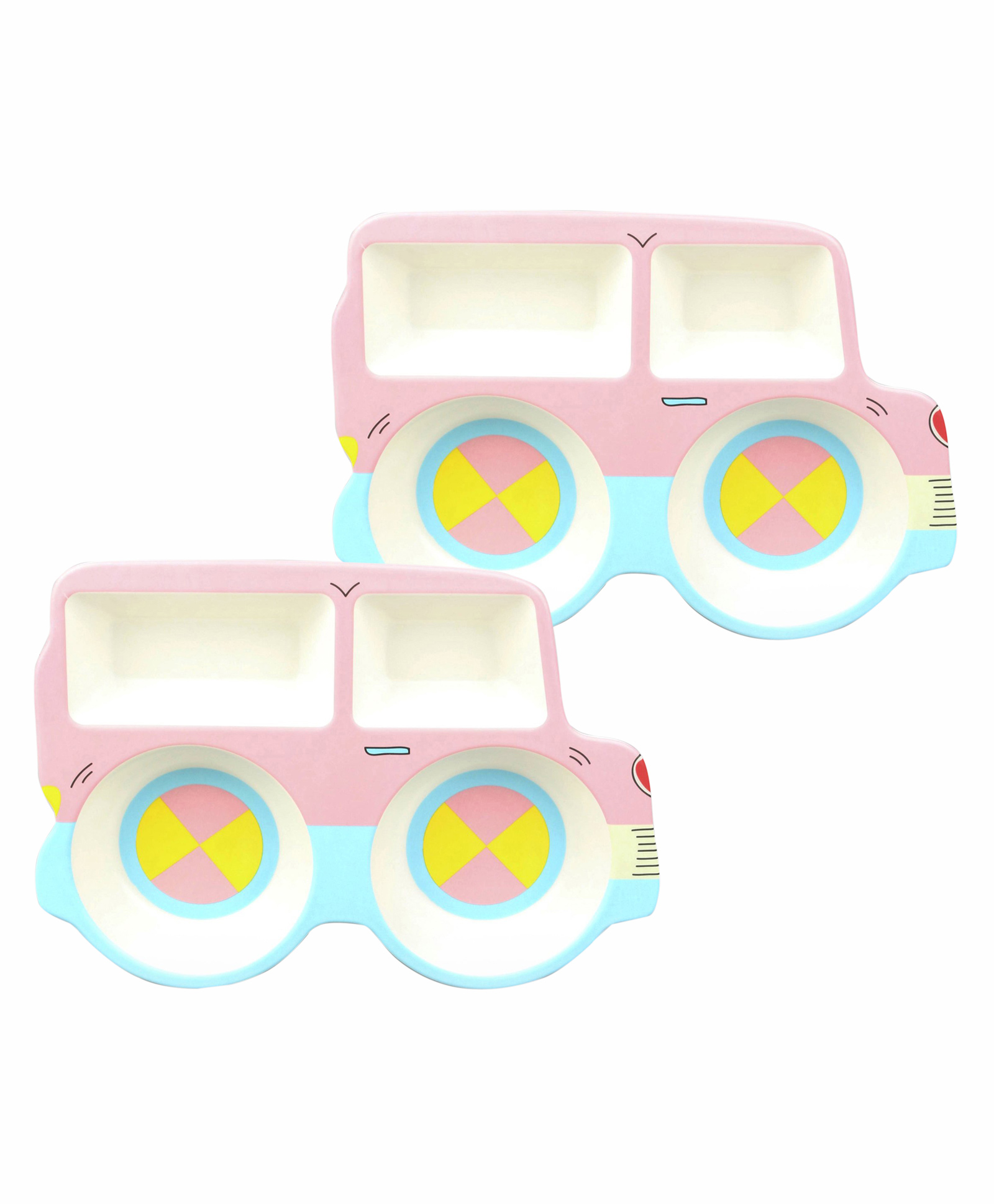 Jeep Shaped Fibre Section Plate - Pink pack of 2-image-19