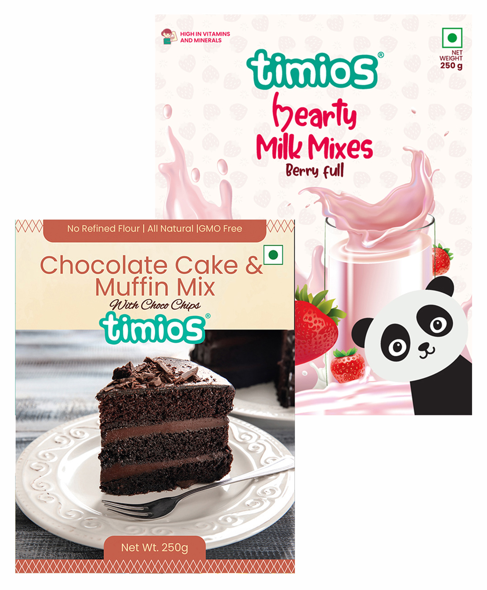 timios High Protein Berry Blast Milk Mix - 250 g & timios Multigrain Eggless Instant Chocolate Cake Mix - 250 g-image-3