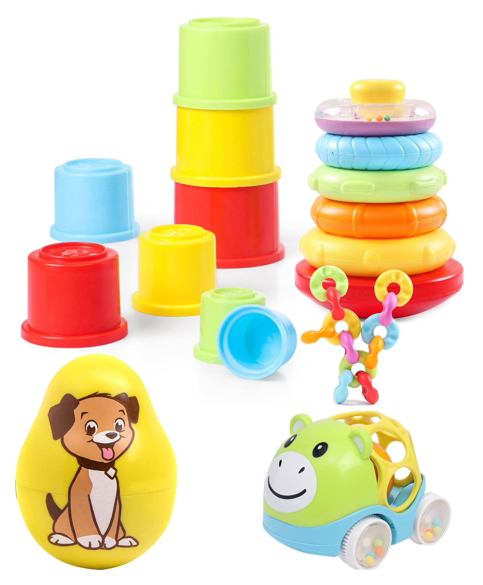Babyhug 5 in 1 Stack N Move Toy Set image 1